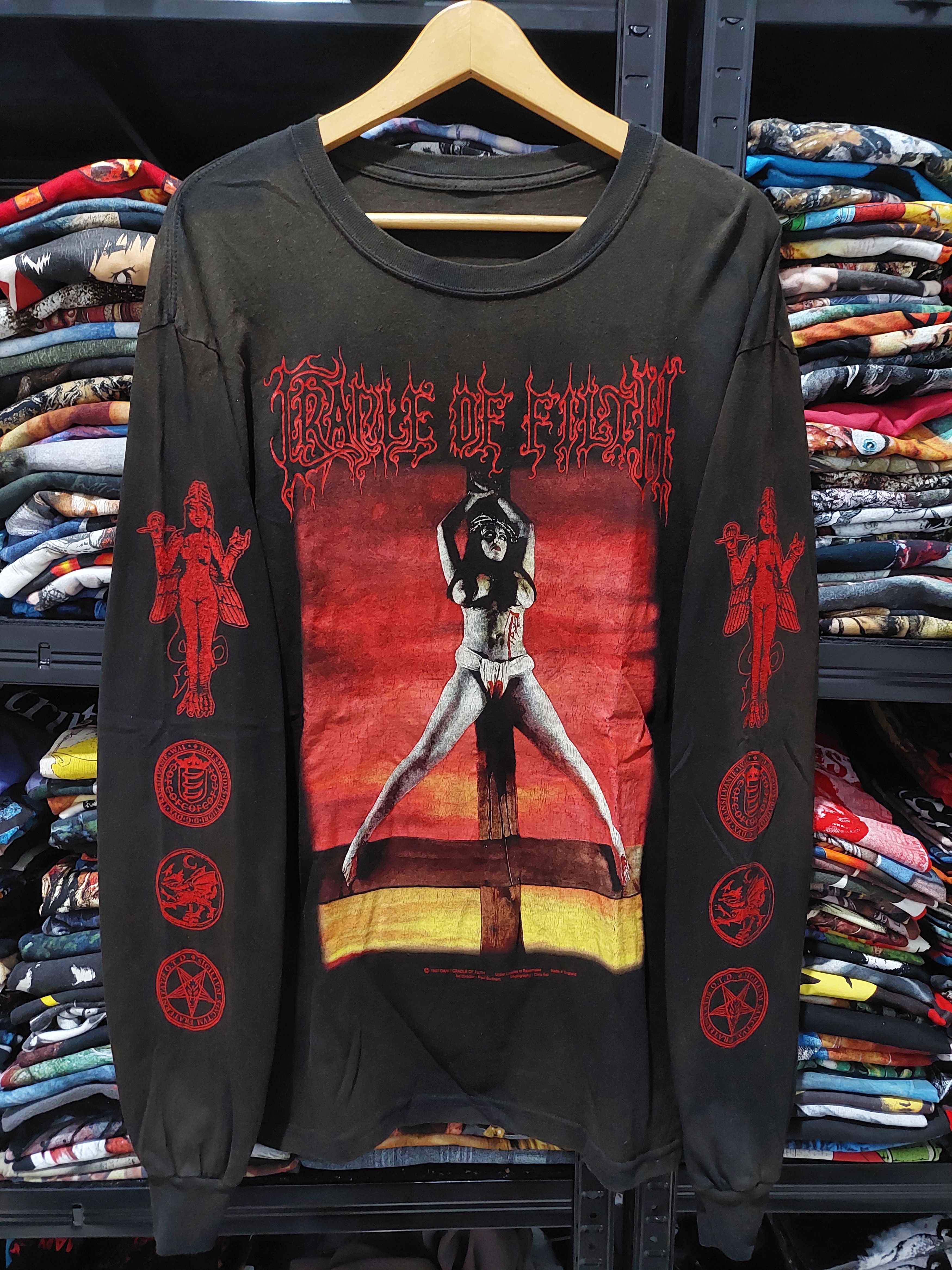 image of Archival Clothing x Band Tees Cradle Of Filth - Desire Me Like Satan Longsleeve in Black (Size XL)