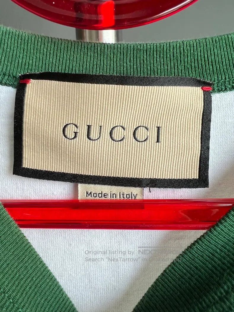 Gucci Gucci White classic double G ring embroidery logo short sl Size US L / EU 52-54 / 3 - 3 Thumbnail