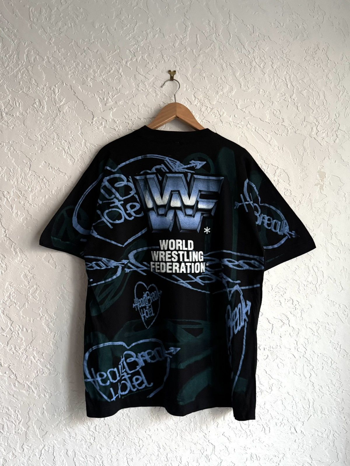 WWF Vintage Shawn Michaels 1995 WWF All Over Print T-shirt Size US XL / EU 56 / 4 - 5 Thumbnail