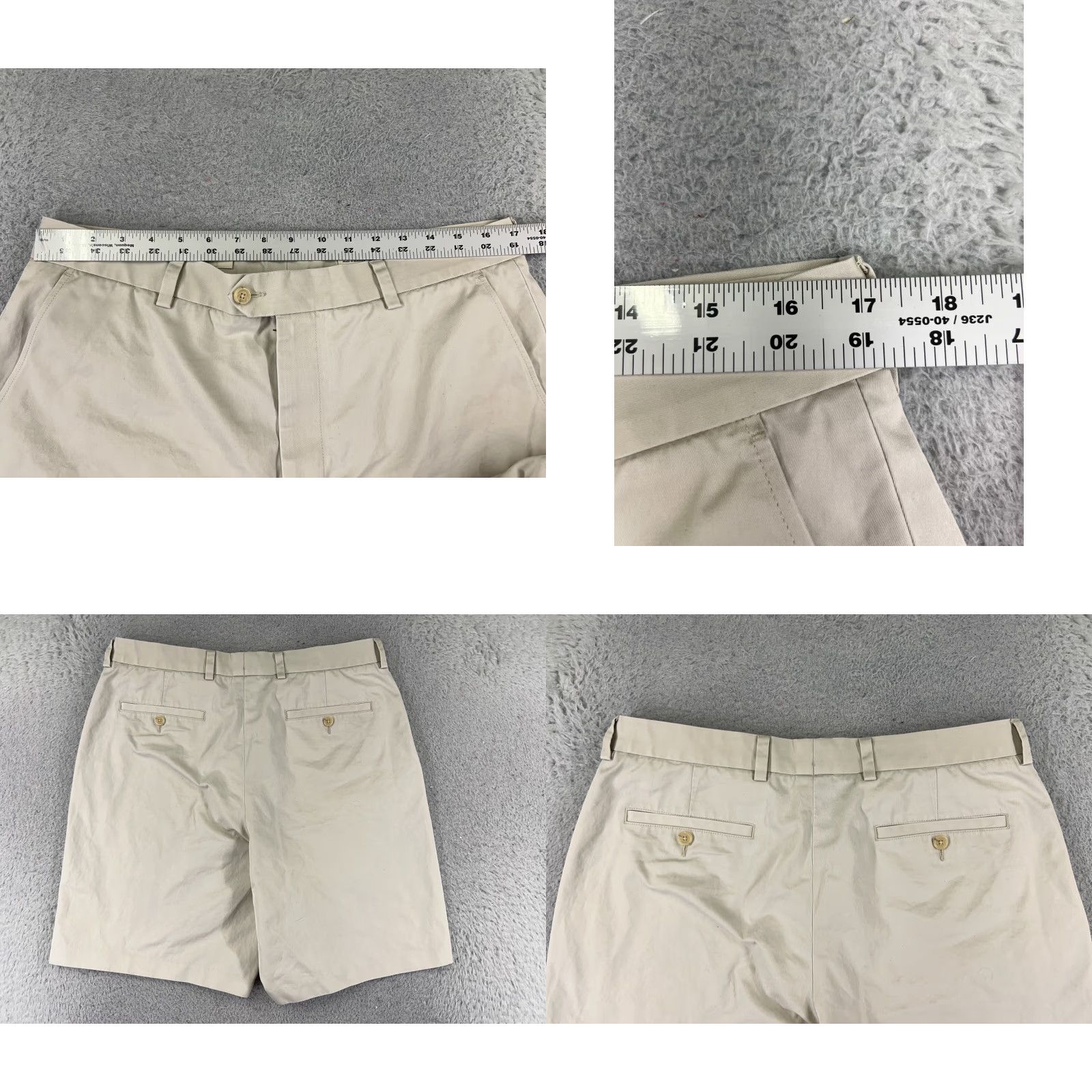 Nordstrom John W Nordstrom Shorts Mens 35 Beige Khaki Golf 100% Supima Cotton Golfer - Chino, Lightweight, Casual, Travel, Workwear - Beige Mens 35 Size US 35 - 9 Thumbnail