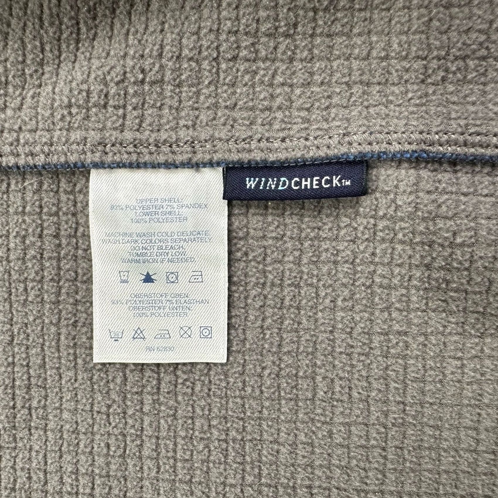 Lands' End Lands' End Jacket Mens Medium Blue Grid Fleece Lined Windcheck Full Zip Outdoor Size US M / EU 48-50 / 2 - 5 Thumbnail