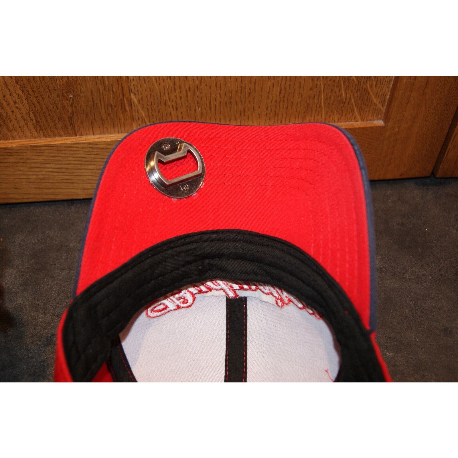 Budweiser Budweiser Mens Hat Cap Metal Bottle Opener Strapback Adjust Size ONE SIZE - 2 Thumbnail