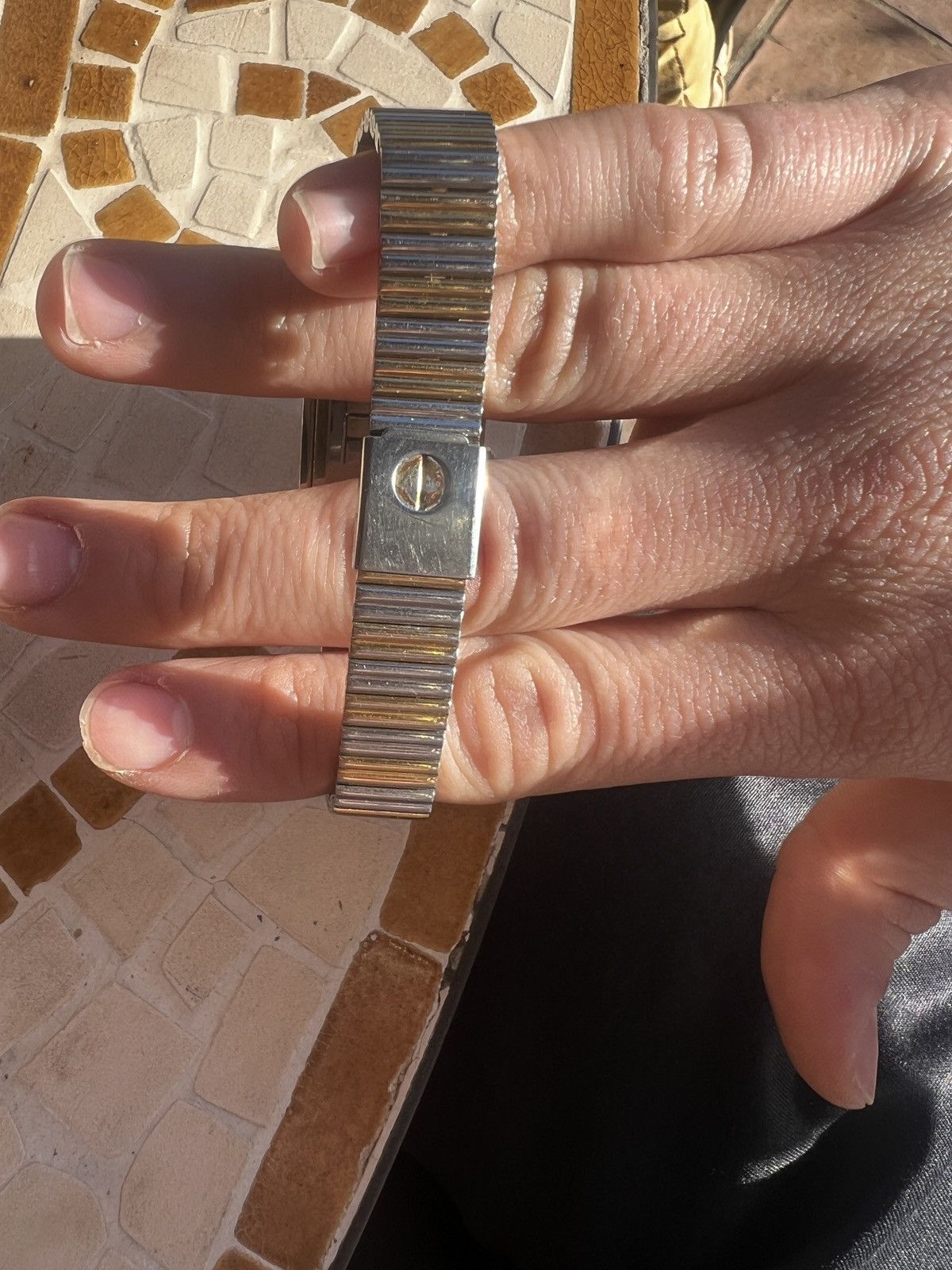 Vintage Favre Leuba Vintage Tank Integrated Two Tone Bracelet Size ONE SIZE - 5 Thumbnail