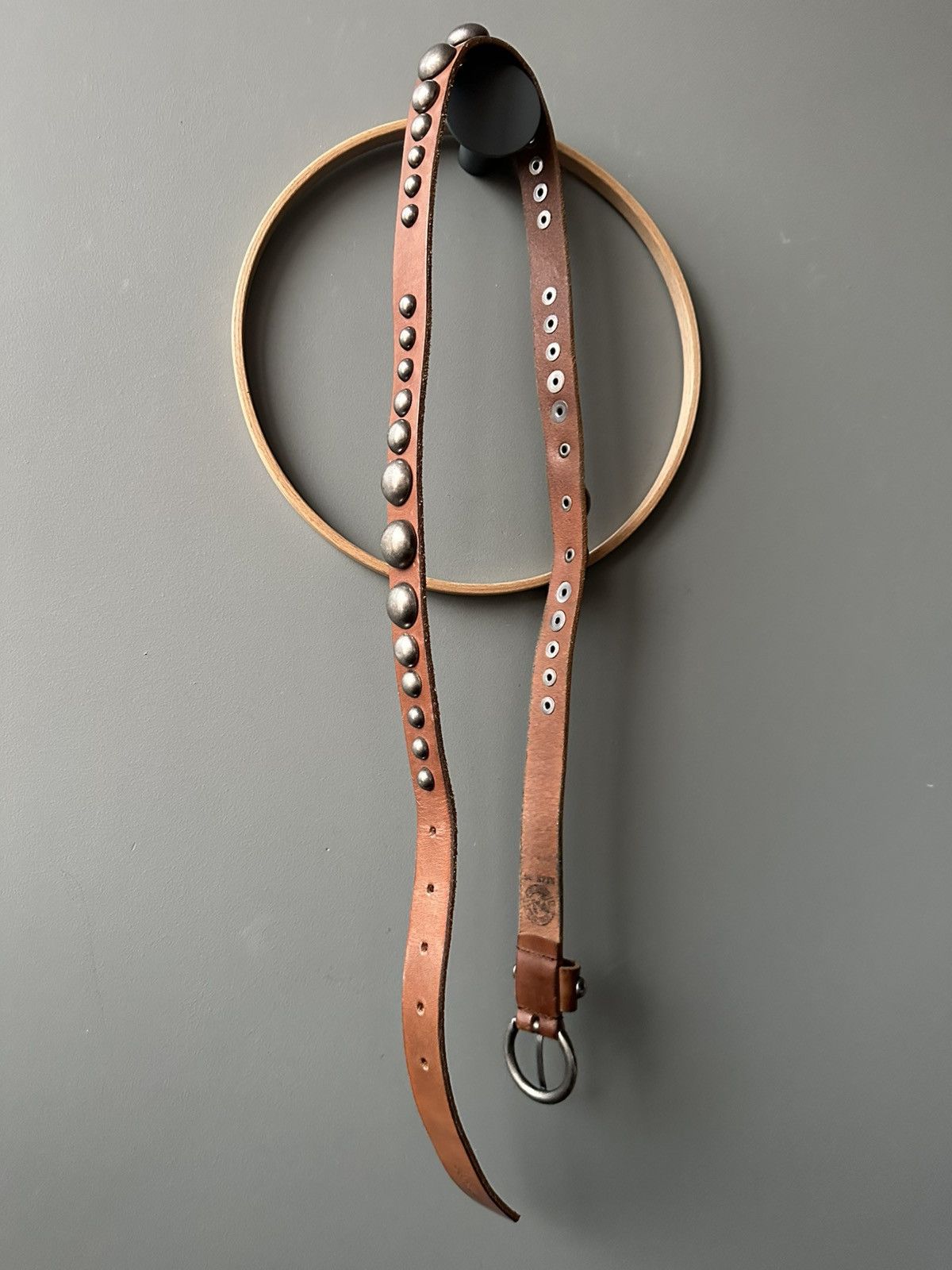 Vintage Vintage Leather Metallic Sphere Belt Size ONE SIZE - 4 Thumbnail