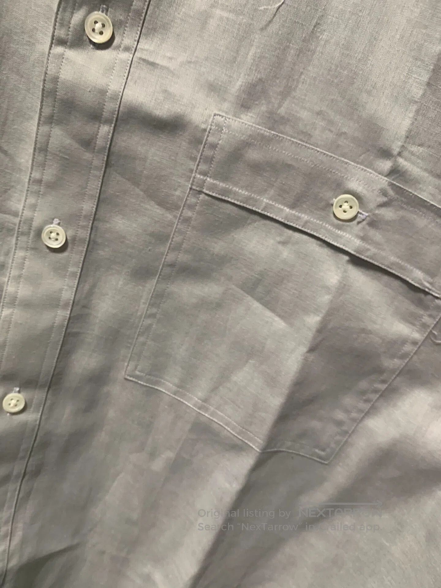 Giorgio Armani Giorgio Armani Cotton Linen Blend Long Sleeve Shirt. Size US M / EU 48-50 / 2 - 6 Thumbnail
