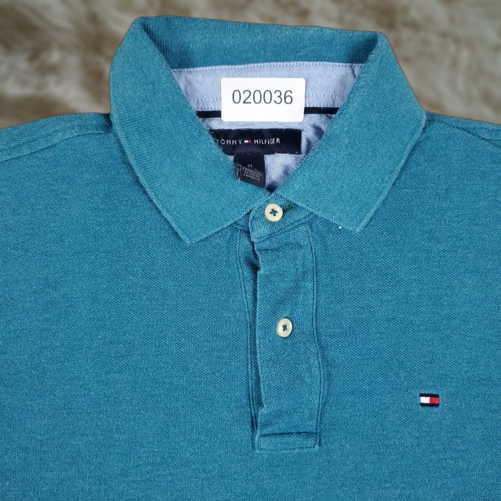 Tommy Hilfiger Tommy Hilfiger Polo Shirt Adult Medium Blue Casual Short Sleeve Mens Size US M / EU 48-50 / 2 - 1 Thumbnail
