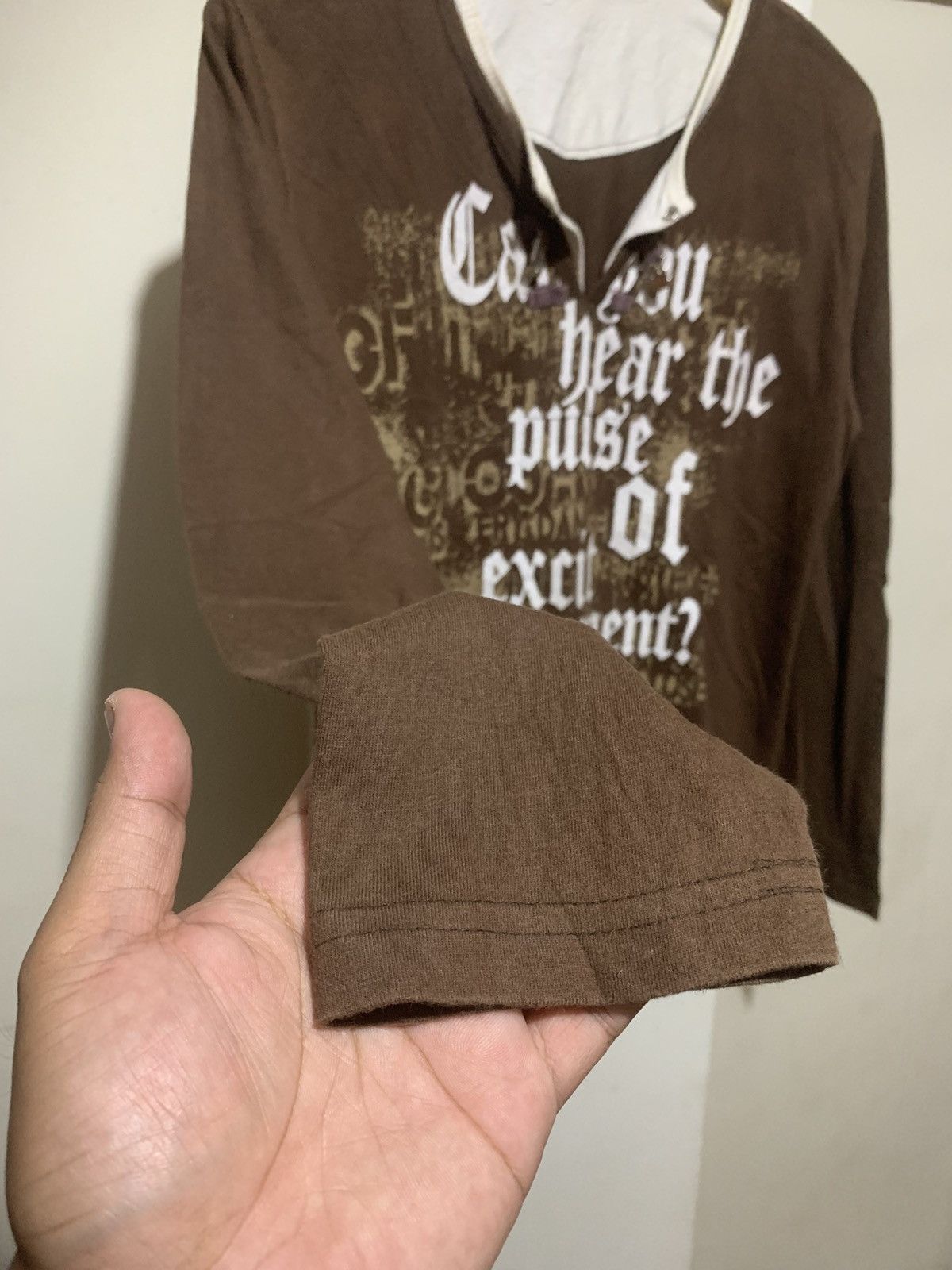 If Six Was Nine Japanese Poem LongSlevee Double Layer Raf Simons Style Tee Size US M / EU 48-50 / 2 - 2 Thumbnail