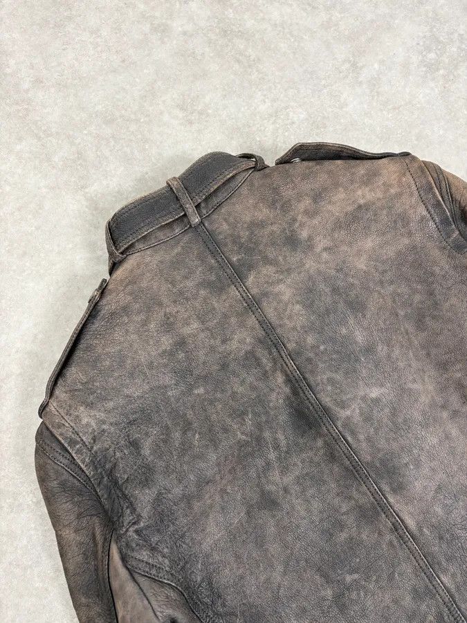 Gucci SS2011 Gucci Brown Eroded Leather Premium Jacket by Frida Giannini Size US M / EU 48-50 / 2 - 10 Thumbnail