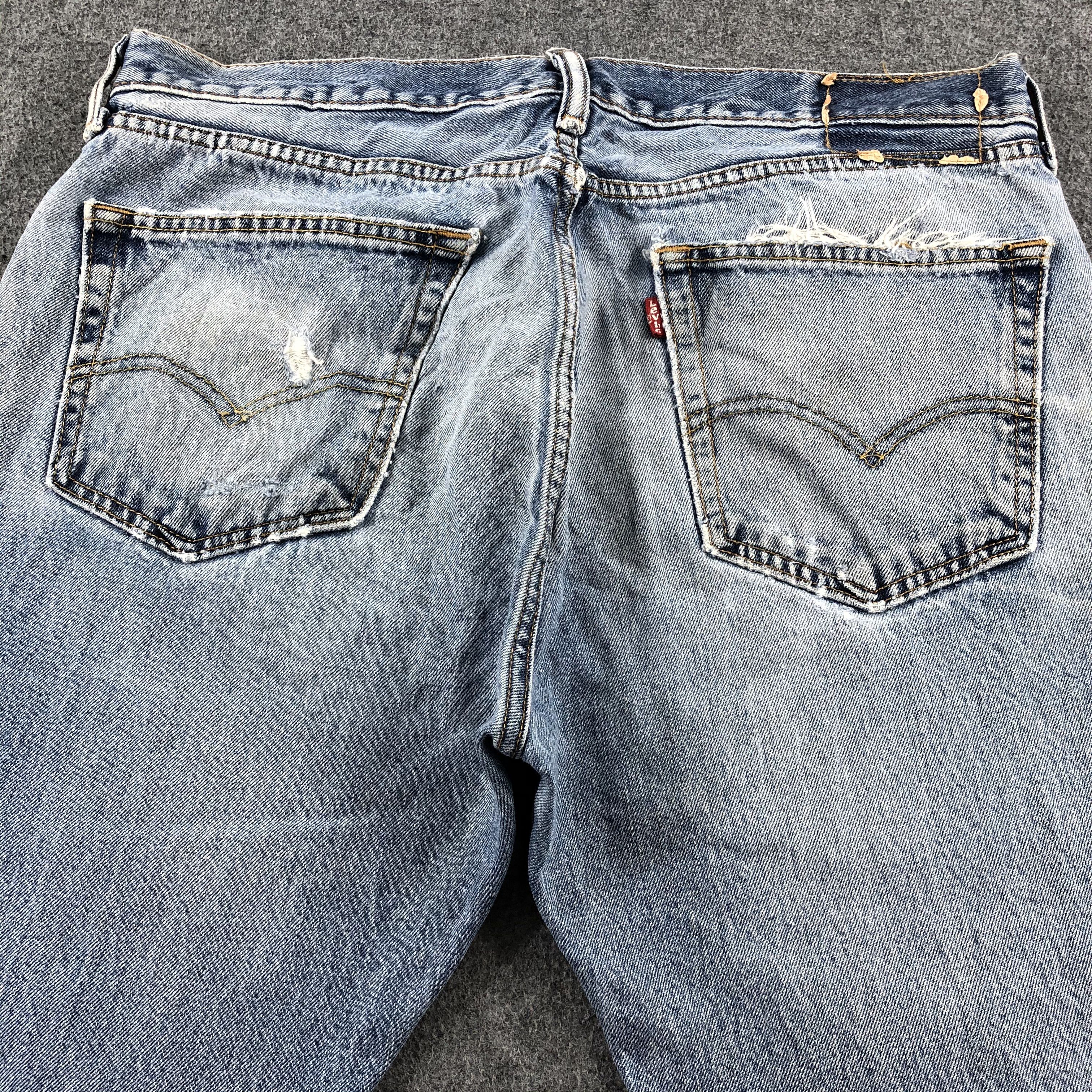 Levi's Vintage Blue Wash Levis 505 Jeans-J2477 Size US 36 / EU 52 - 4 Thumbnail