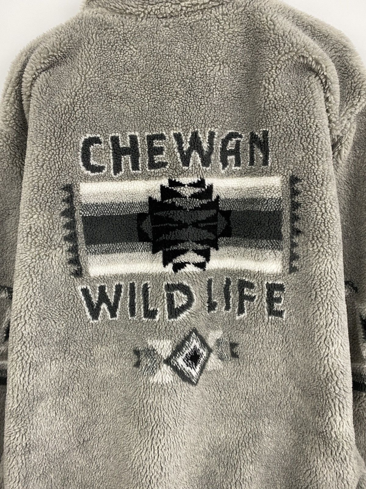 Native 🇺🇸 Vintage 90s Navajo CHEWAN NATIVE AMERICAN Indian Fleece Size US L / EU 52-54 / 3 - 10 Thumbnail
