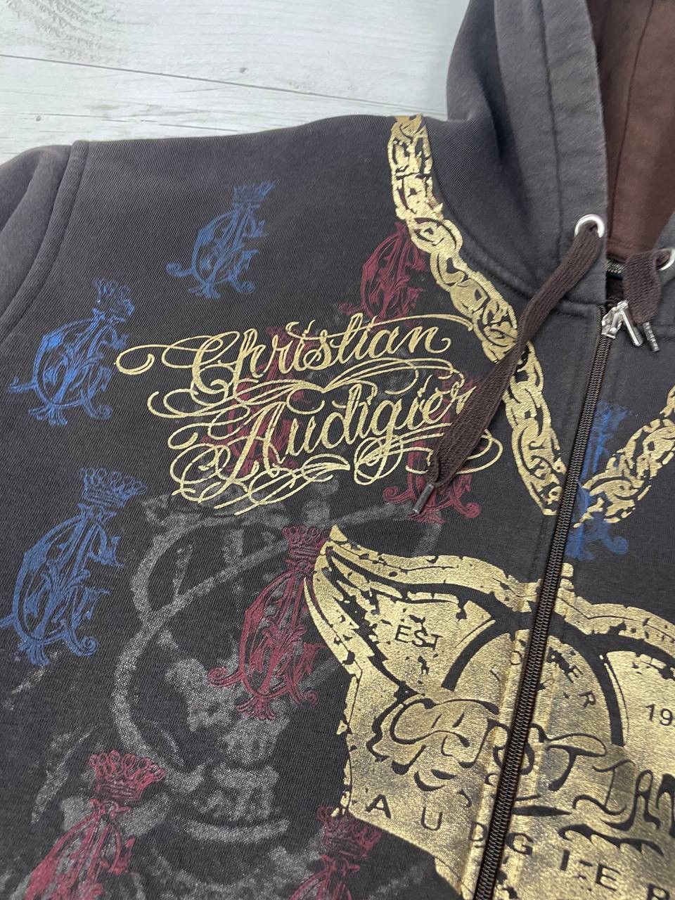 Christian Audigier Vintage Christian Audigier Hoodie Full Zip 90s Y2K Size US XXL / EU 58 / 5 - 7 Thumbnail