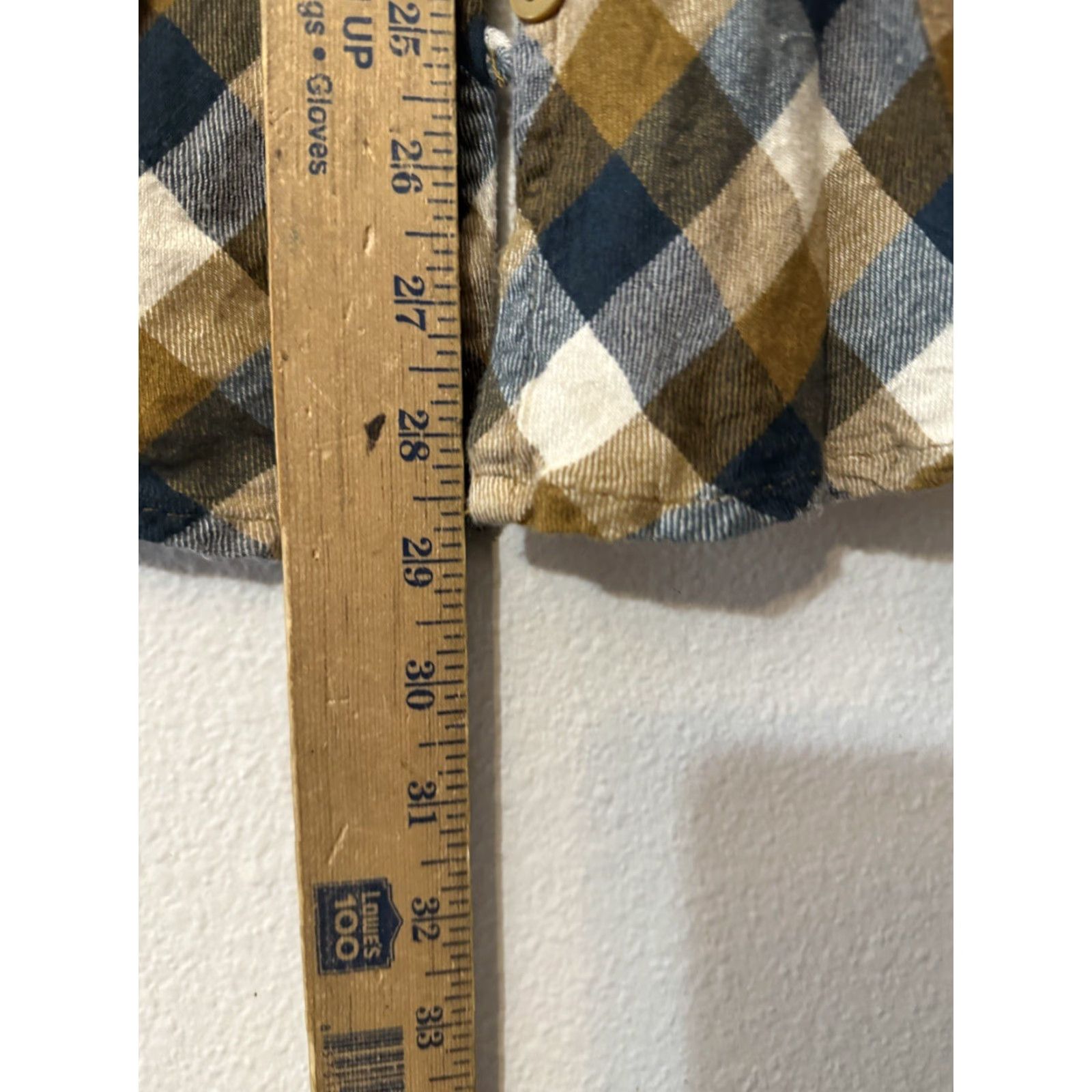 Lucky Brand Lucky Brand Womens Muted Yellow and Blue Super Sof Flannel Size Medium Shirt Womens M Yellow Flannel 90s Vintage Size M / US 6-8 / IT 42-44 - 5 Thumbnail