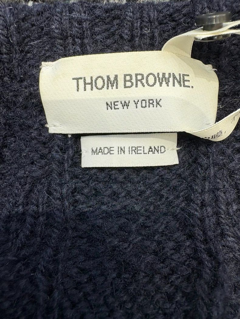 Thom Browne Thom Browne Blue and grey wool round neck sweater Size US L / EU 52-54 / 3 - 4 Thumbnail