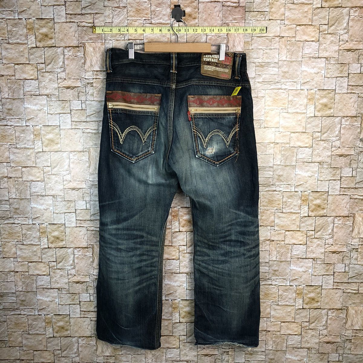 Edwin Edwin faded Blue Denim jeans Pants #7597 Size US 33 - 1 Thumbnail