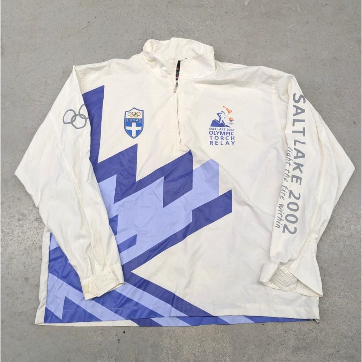 USA Olympics × Vintage Y2K 2002 Salt Lake City Olympic Torch Relay windbreaker Size US XL / EU 56 / 4 - 1 Thumbnail