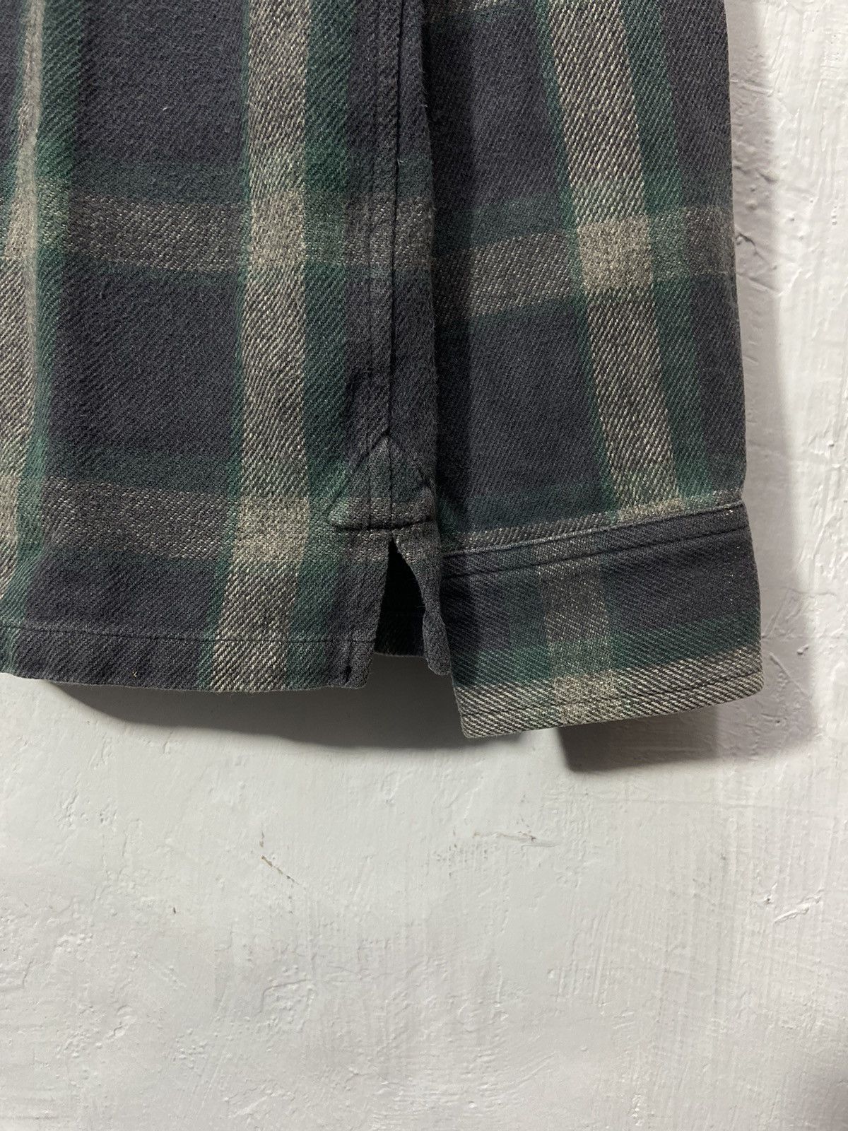 Japanese Brand Montage Plaid Flannel Shirt Washed Navy Size US M / EU 48-50 / 2 - 4 Thumbnail