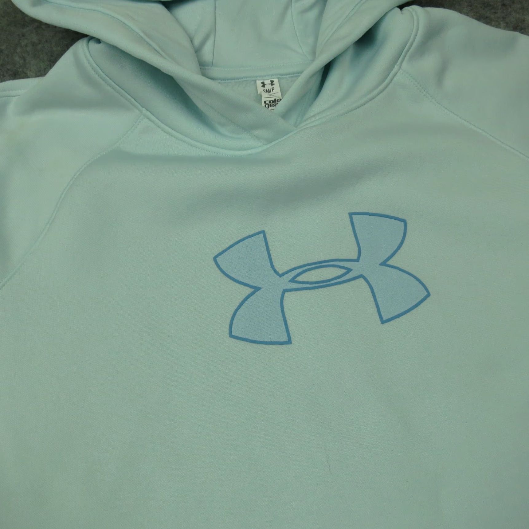 Under Armour Under Armour Hoodie Womens Small Teal Coldgear Storm Loose Fit Sweater Size S / US 4 / IT 40 - 3 Thumbnail