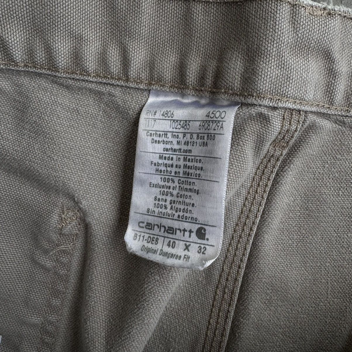 Carhartt × Vintage Vintage 40x30 Carhartt Carpenter Pants Beige Workwear Baggy Size US 40 / EU 56 - 6 Thumbnail