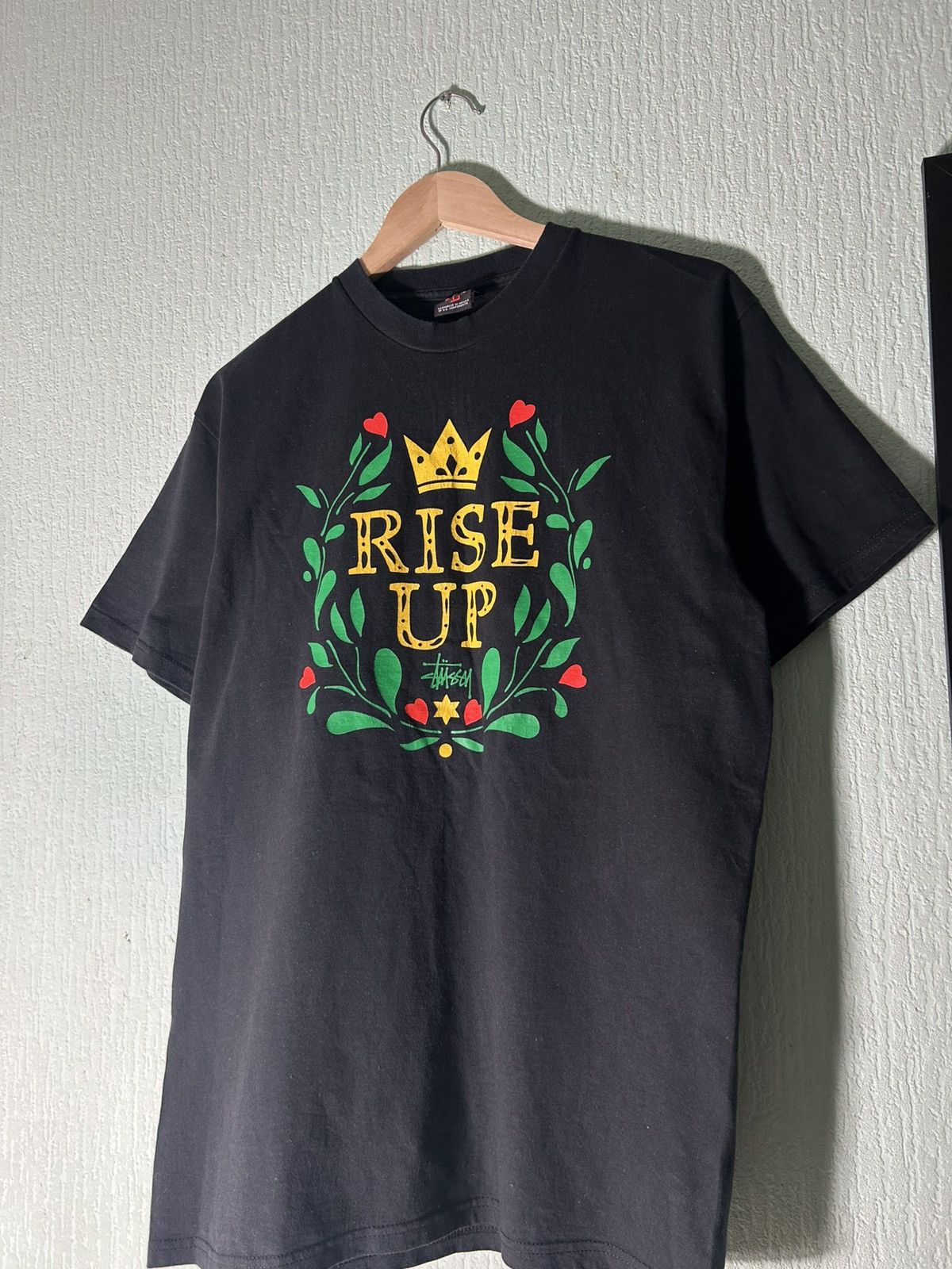 Stussy × Vintage Vintage Stussy "Rise Up" t-shirt Size US L / EU 52-54 / 3 - 2 Thumbnail