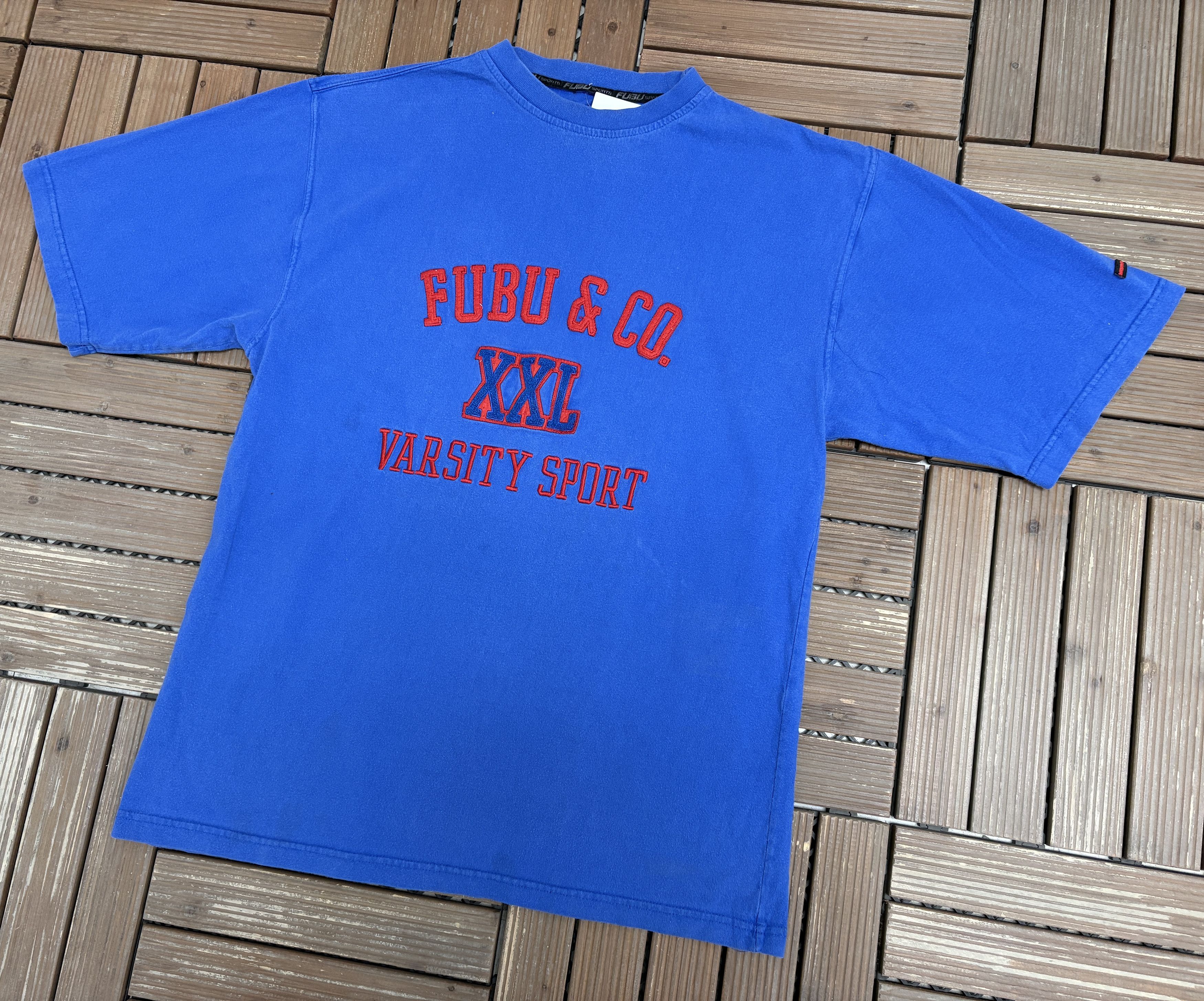 Fubu FUBU & Co. Varsity Sport Vintage Blue T-Shirt Tee Size US L / EU 52-54 / 3 - 3 Thumbnail