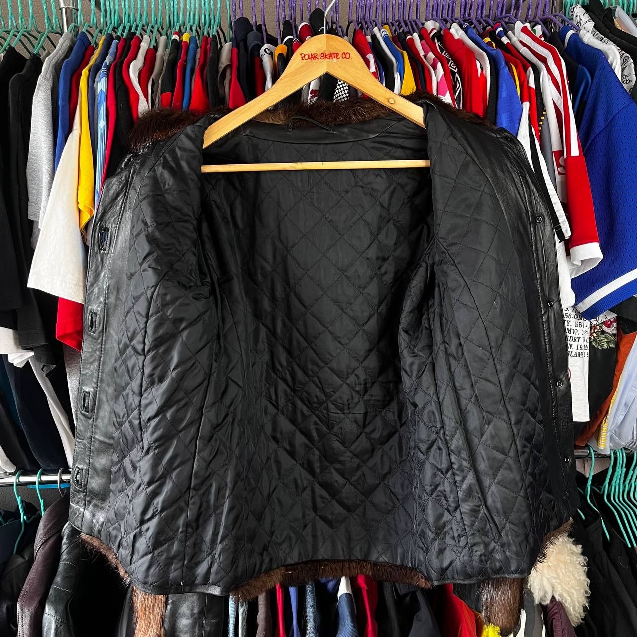 Vintage Vintage Womens Leather Fur Black/Brown Jacket Y2K Size M / US 6-8 / IT 42-44 - 14 Thumbnail