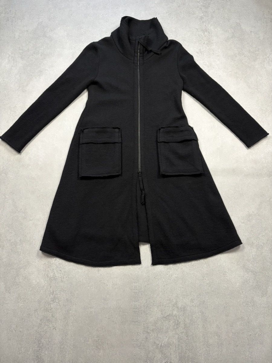 Rundholz Rundholz Wool Long Zip Coat Black Avant Garde Jacket M Size M / US 6-8 / IT 42-44 - 1 Thumbnail