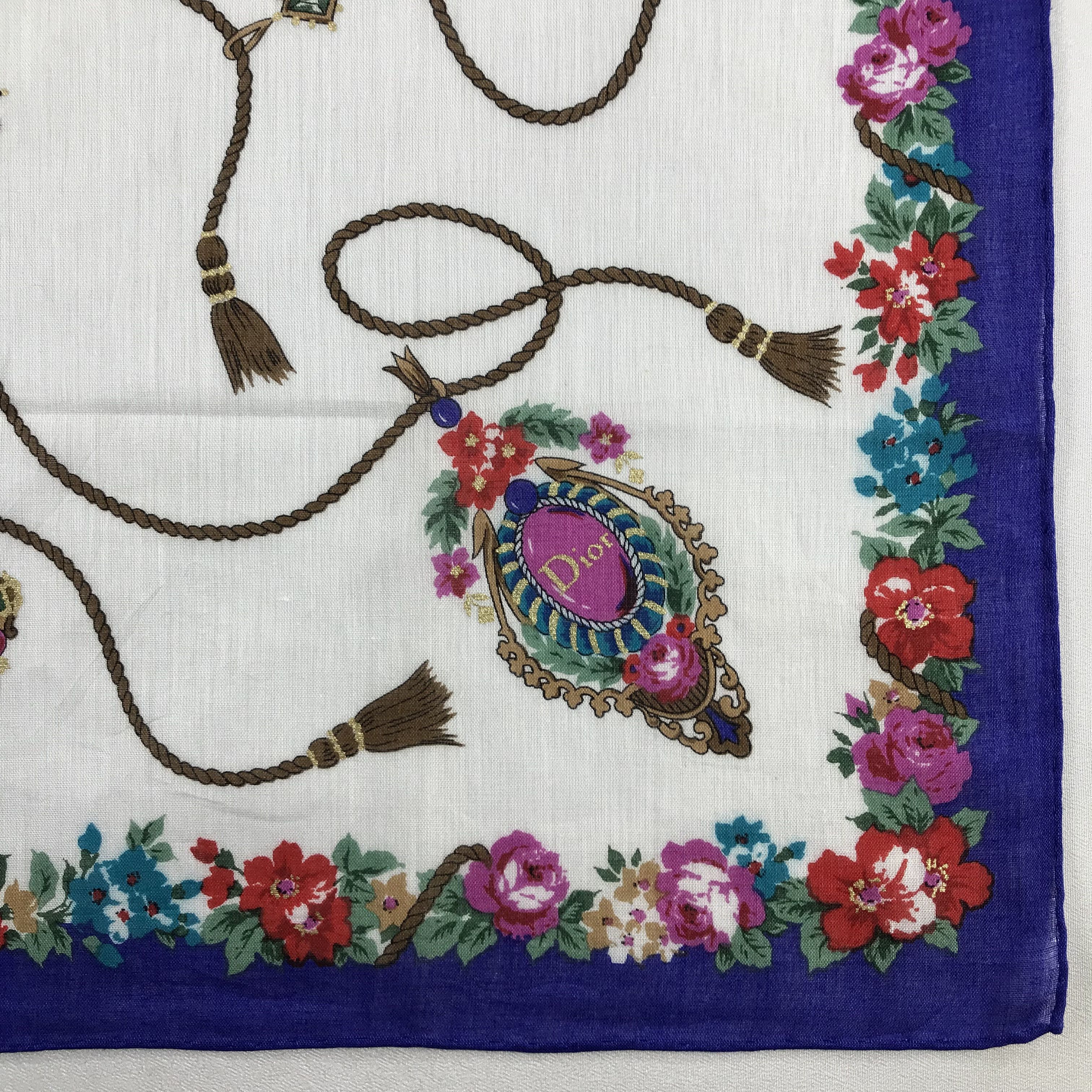 Vintage ChristiaN DIOr Handkerchief / Bandana / Neckerchief C781 Size ONE SIZE - 5 Thumbnail