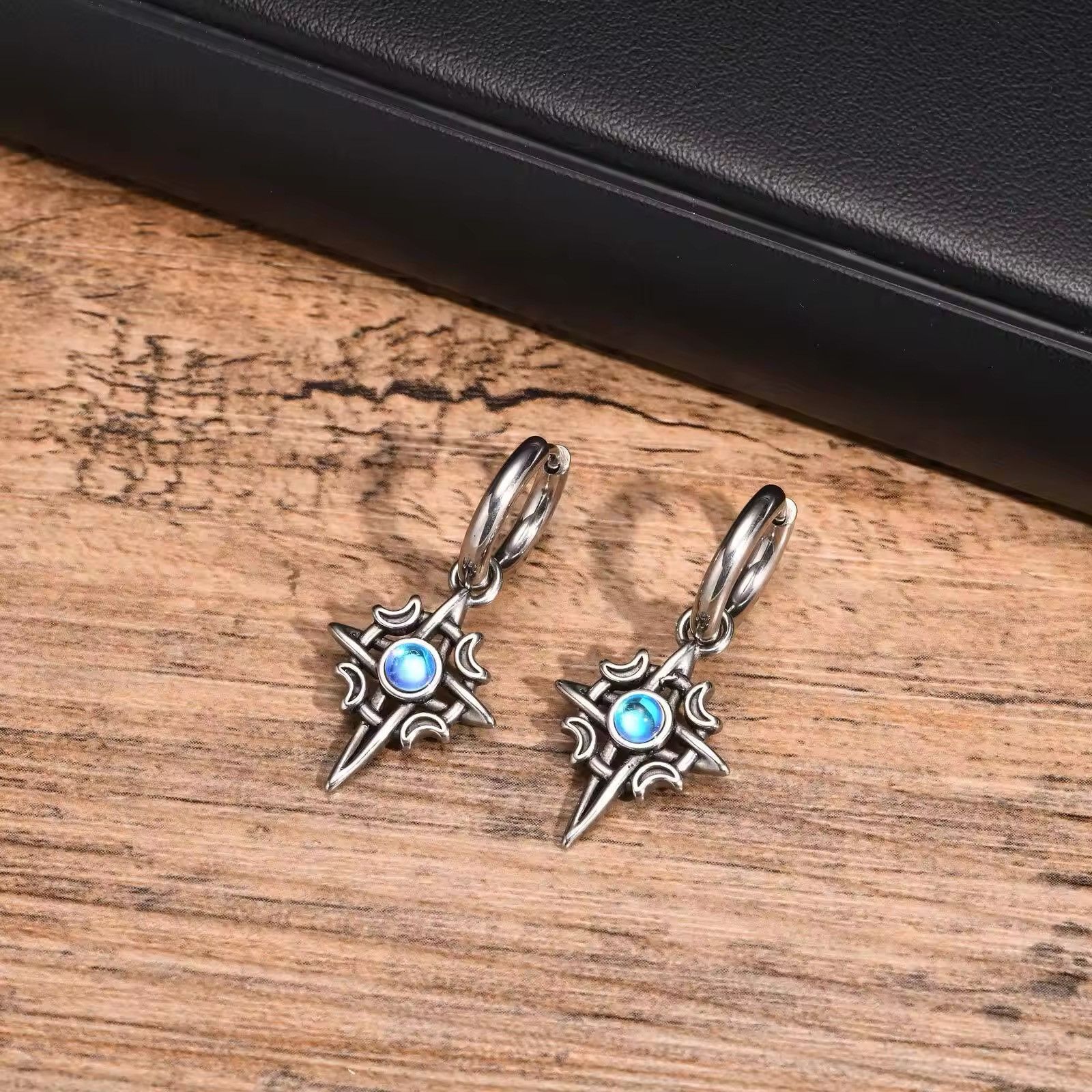 Other Moonstone Steel Hoop Earrings Size ONE SIZE - 3 Thumbnail