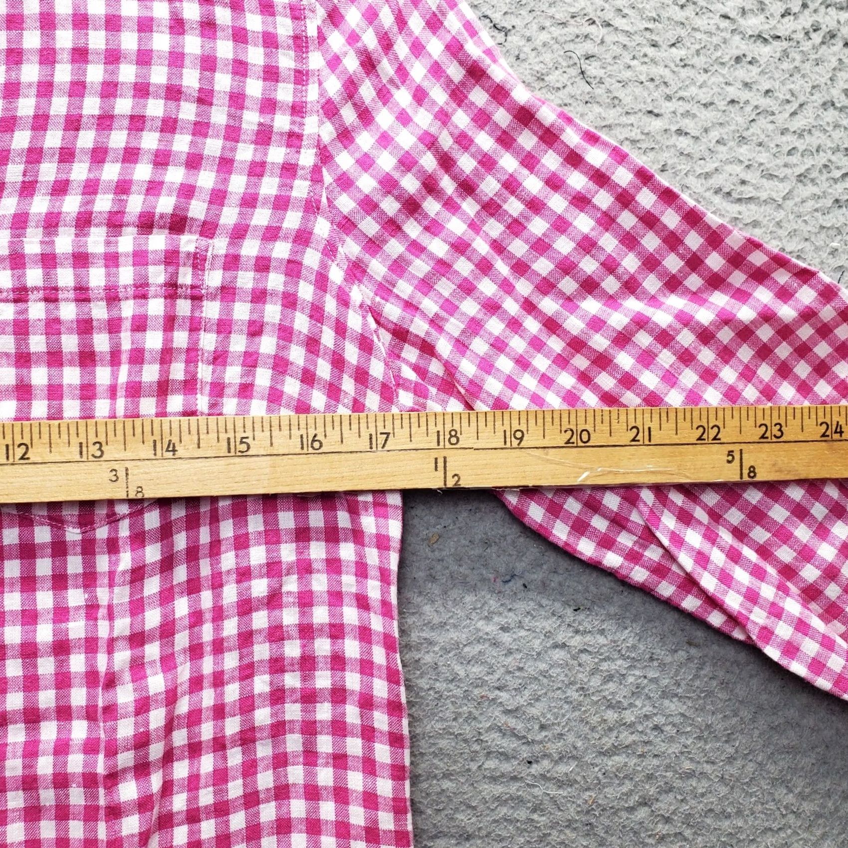 Talbots Talbots Button-Up Shirt Womens Small Multi Check Linen Chest Pocket Long Sleeve Size S / US 4 / IT 40 - 6 Thumbnail