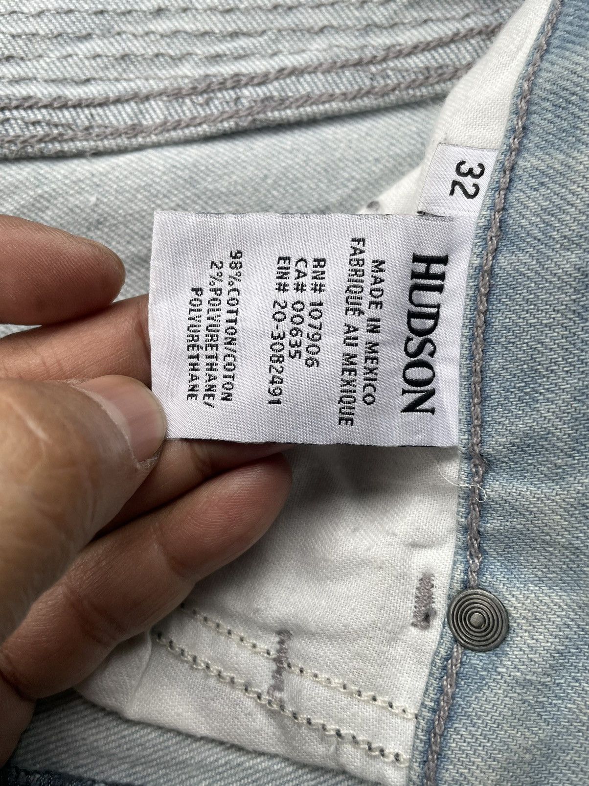 Hudson Hudson Skinny Biker Faded & Distresed Size US 34 / EU 50 - 17 Thumbnail