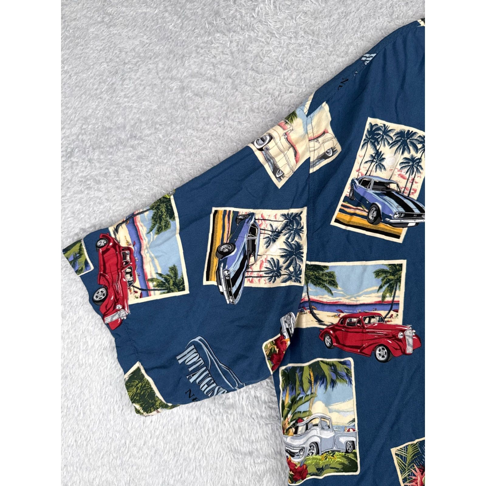 Vintage VINTAGE David Carey Shirt Adult 3XL Blue Cars Hawaiian Nostalgic Car Show Mens 3XL Blue Shirt Size US XXL / EU 58 / 5 - 3 Thumbnail