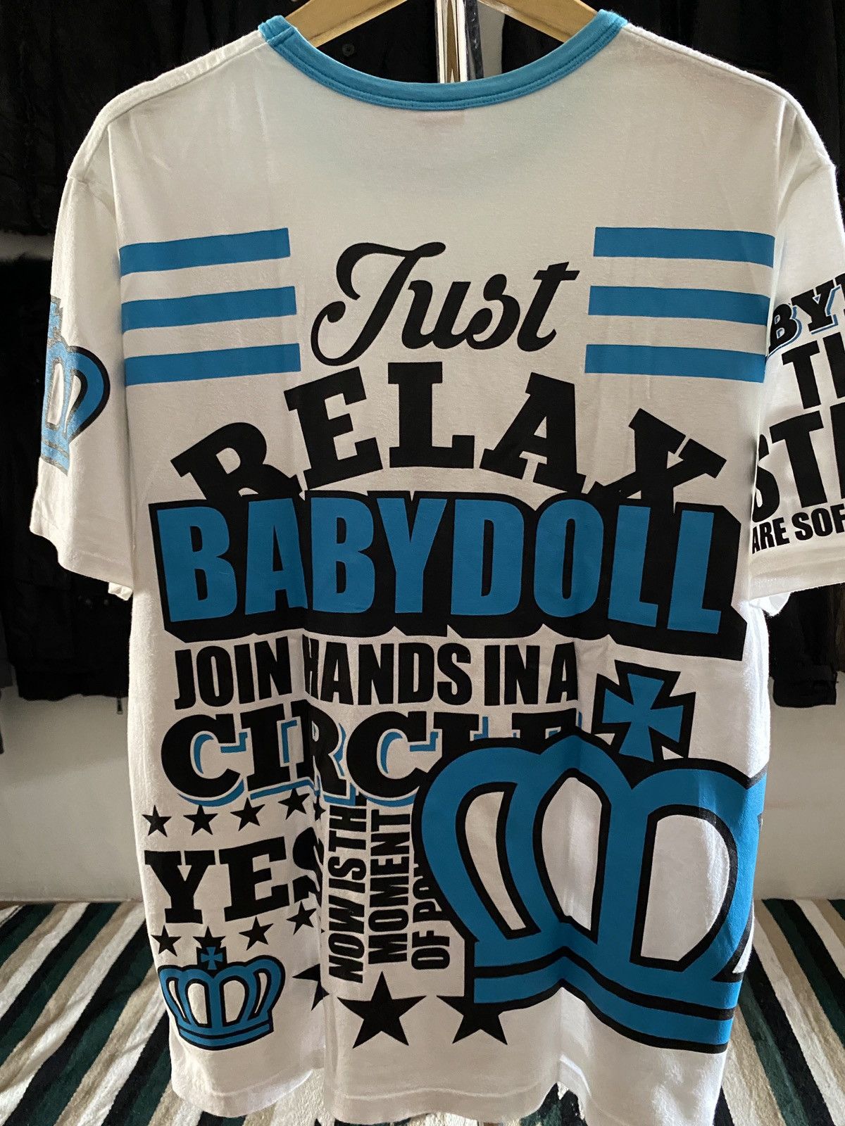 Japanese Brand JAPANESE Baby Doll Poem AOP Tee Shirt Size US XL / EU 56 / 4 - 8 Thumbnail