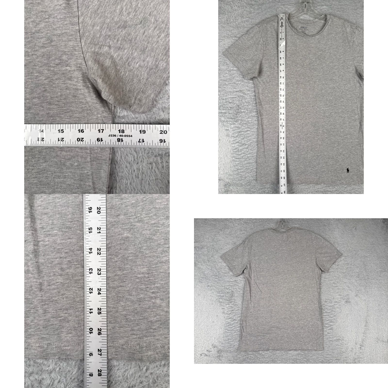 Polo Ralph Lauren Polo Ralph Lauren Shirt Mens Medium Gray Slim Fit 100% Cotton Crew Neck Short Sleeve Classic Size US M / EU 48-50 / 2 - 8 Thumbnail