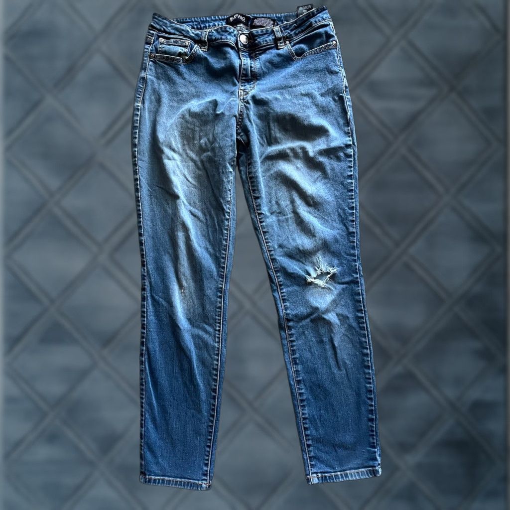 Buffalo David Bitton BUFFALO David Bitton DAILY Stretch Skinny Ankle Grazer Pants Women 10 Blue Solid 30in Inseam 30 Modern Classic 2010s Mens Womens? Size ONE SIZE - 1 Thumbnail