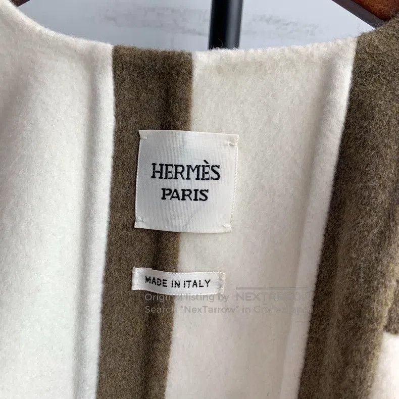 Hermes Hermes Geometric Pattern Cashmere Cloak Vest Size XXS / US 00 / IT 34 - 5 Thumbnail