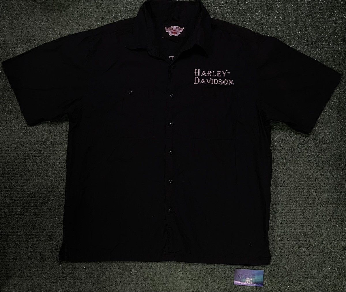 Harley Davidson Vintage 1990s Harley Davidson eagle embroidered button up Size US XL / EU 56 / 4 - 1 Thumbnail
