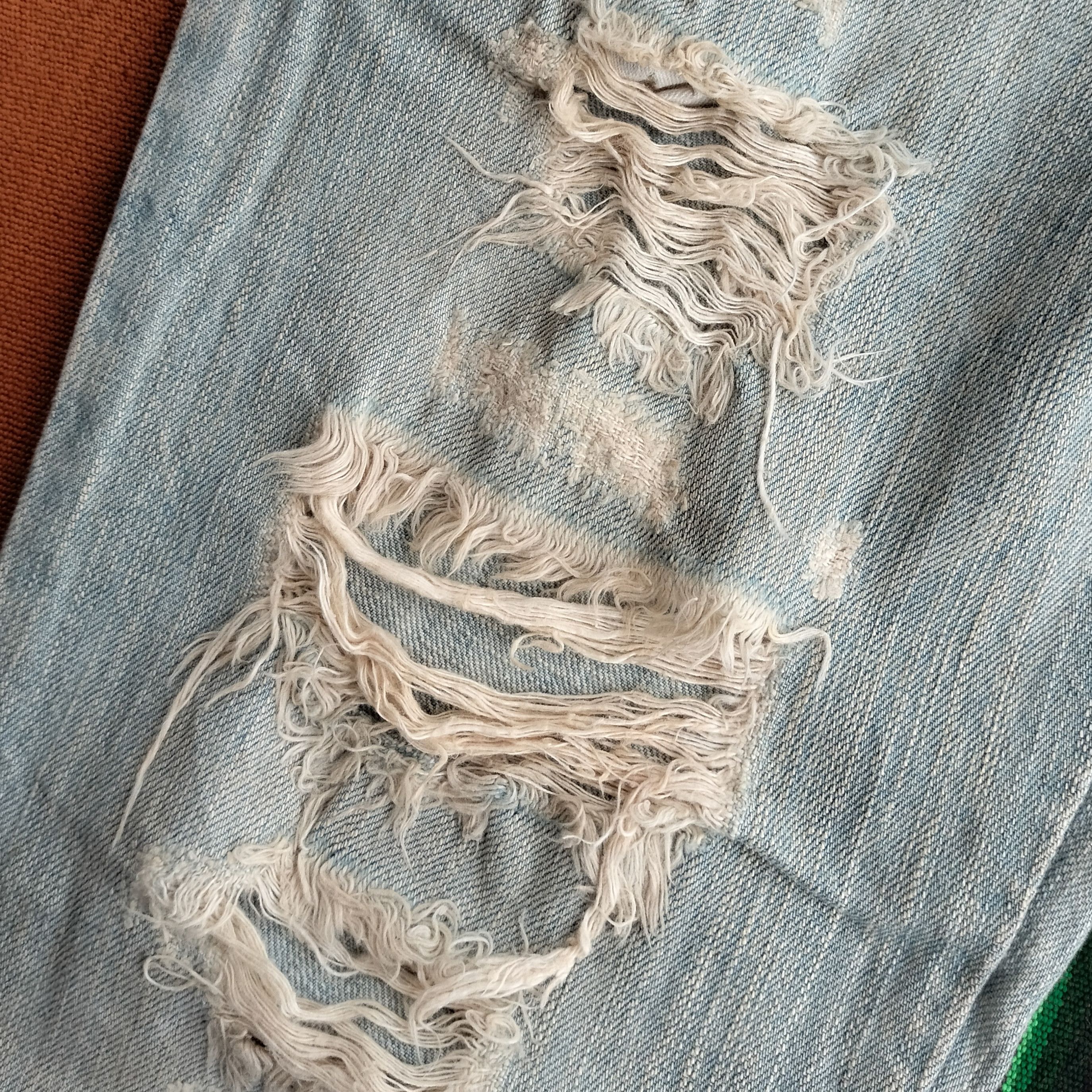 Le Grande Bleu (L.G.B.) mud wash distressed flare denim Size US 34 / EU 50 - 6 Thumbnail