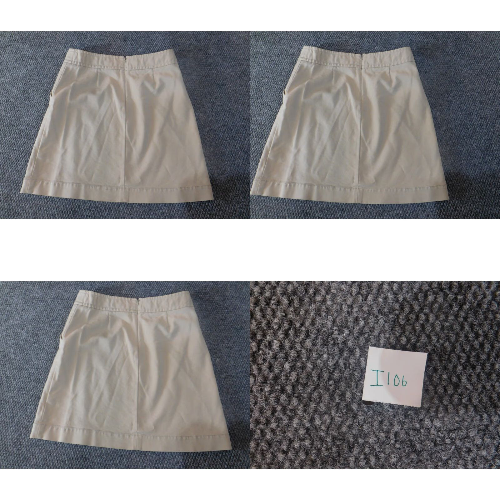 Banana Republic Banana Republic Skirt Womens 6P Petite Beige Zip A-Line Knee Length Stretch Pockets Casual natuur? Size 28" / US 6 / IT 42 - 8 Thumbnail