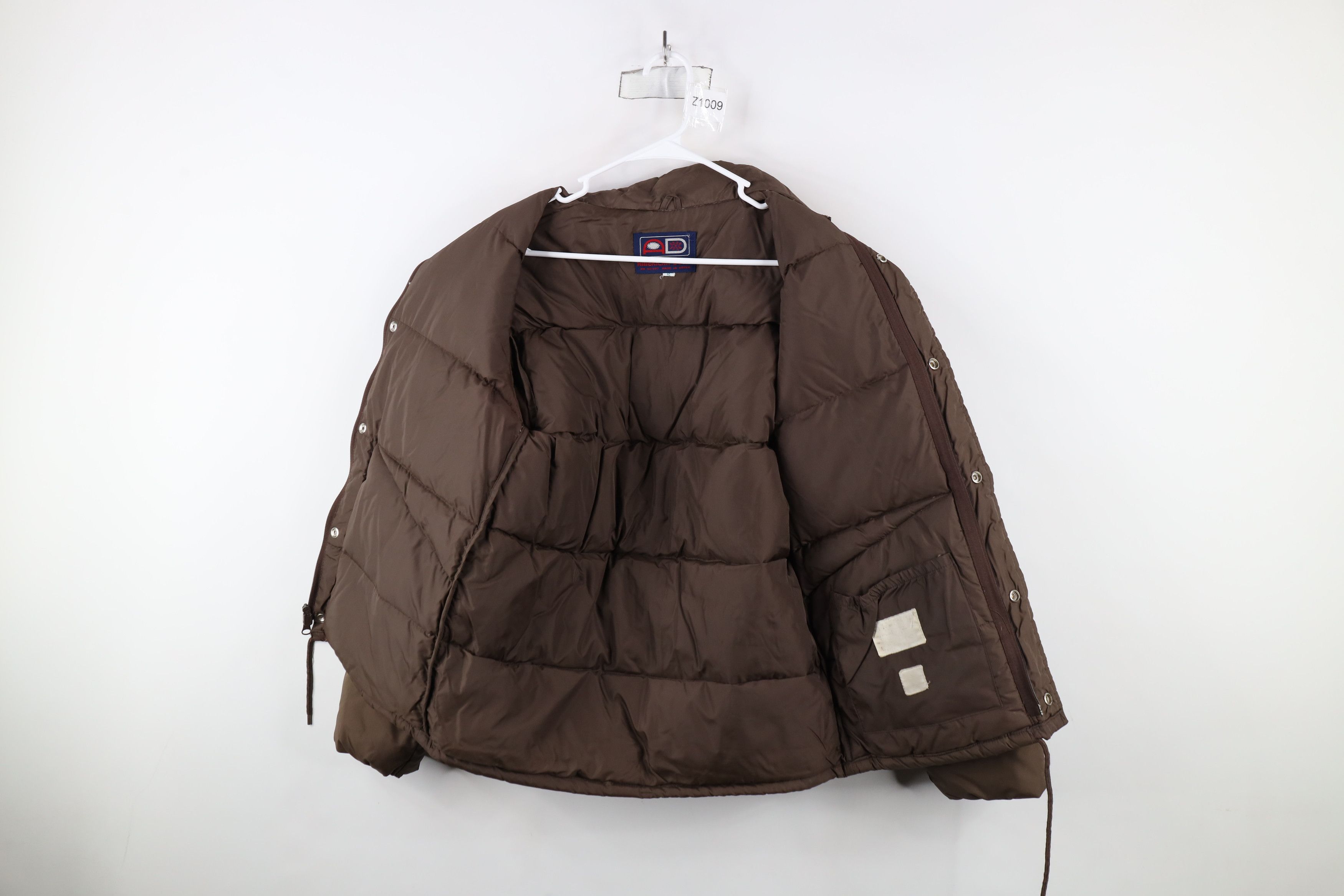 Vintage Vintage 70s Streetwear Duck Down Puffer Jacket Brown Size US S / EU 44-46 / 1 - 9 Thumbnail