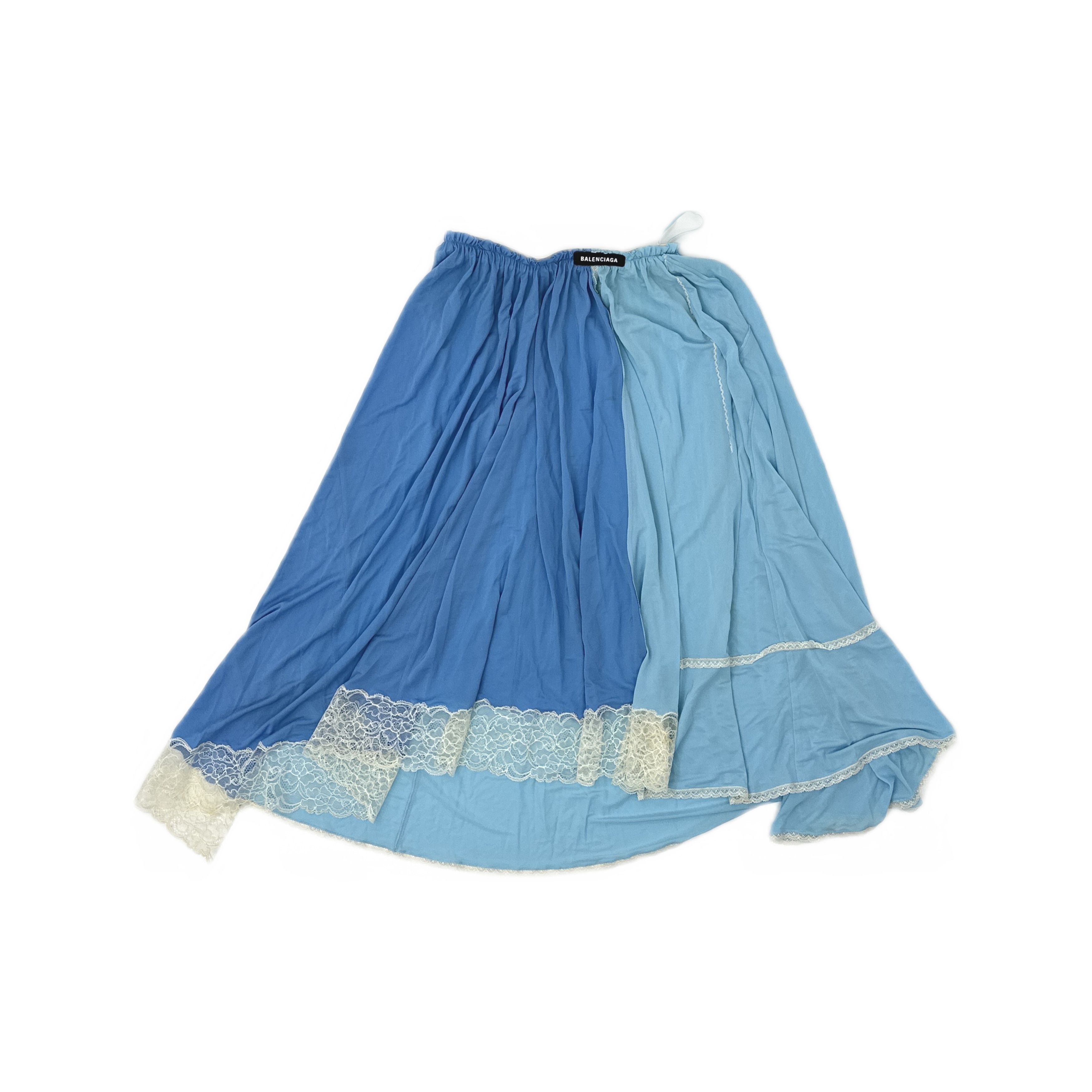 Balenciaga Balenciaga Blue Patchwork Midi Skirt Size 34 Size 24" / US 00 / IT 34 - 1 Thumbnail