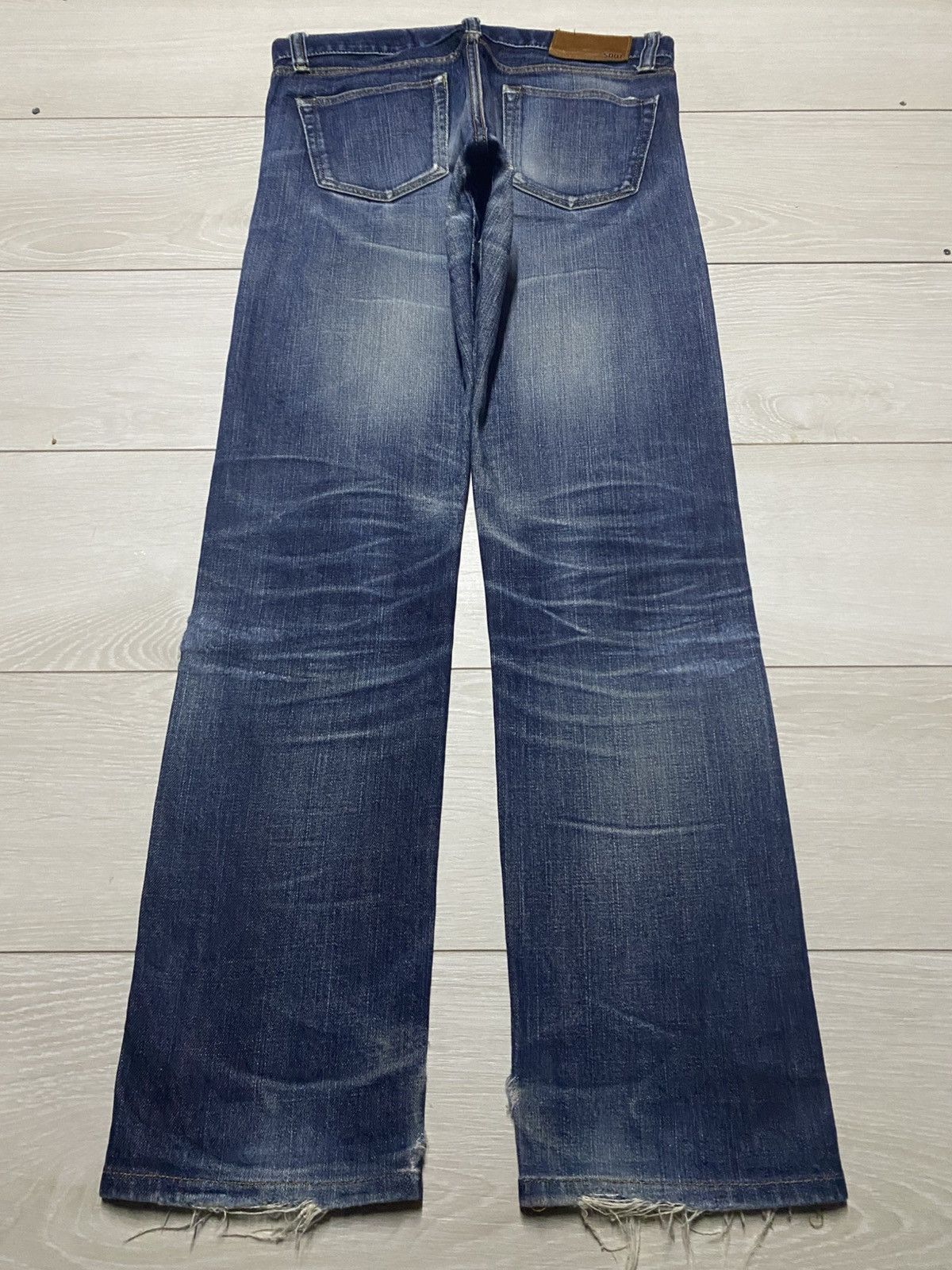 Undercover × Uniqlo Vintage Uniqlo S001 Selvedge Faded Wash Distressed Slim Jean Size US 32 / EU 48 - 2 Thumbnail