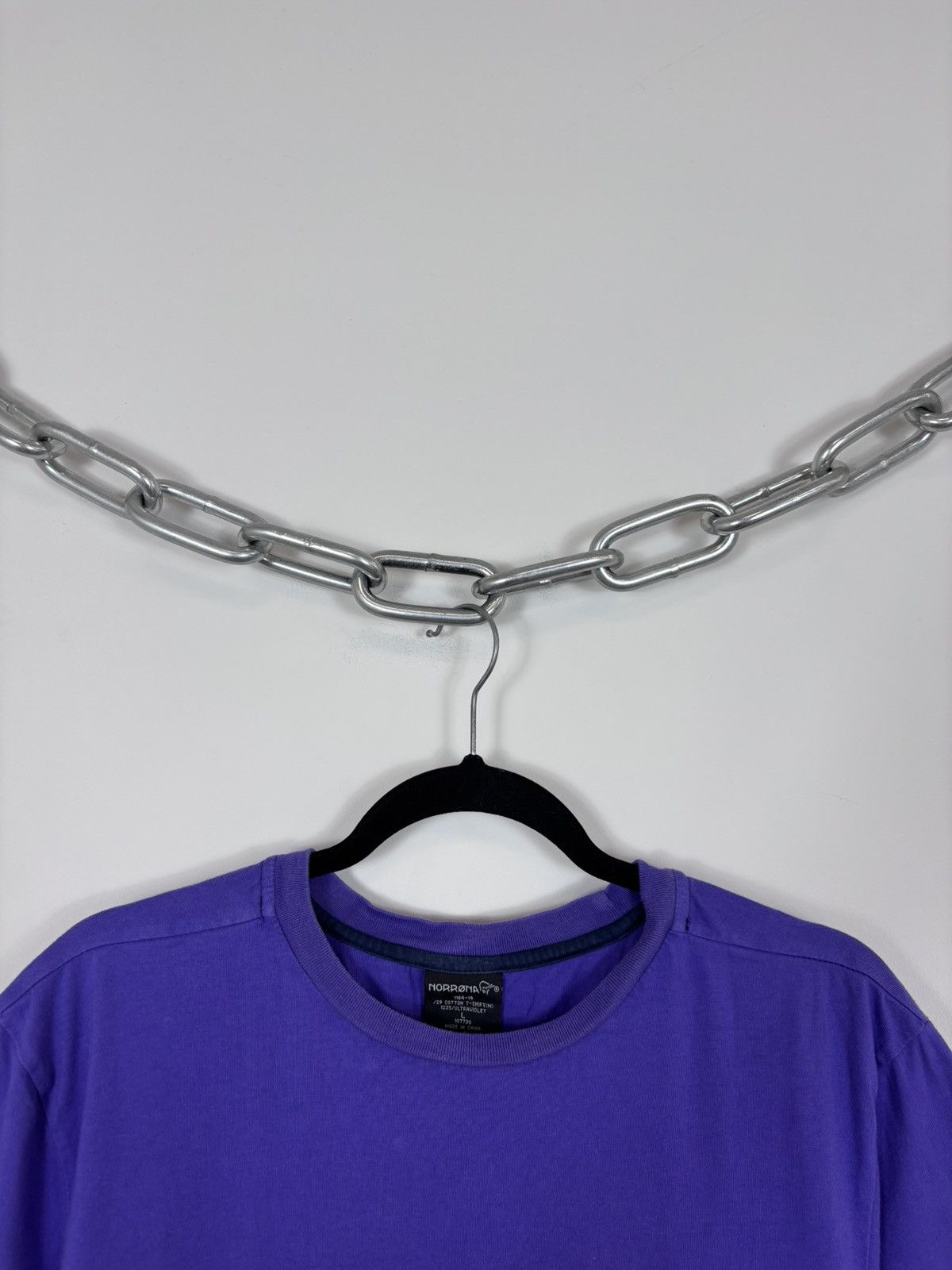 Norrona Norrona Men’s Ultraviolet Purple Cotton Outdoor T-Shirt Tee Size US L / EU 52-54 / 3 - 3 Thumbnail