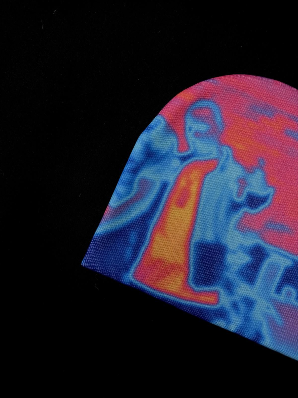 Japanese Brand Rare Y2k Infrared Thermal Heat Map No Cuff Knit Beanie Hat Size ONE SIZE - 2 Thumbnail
