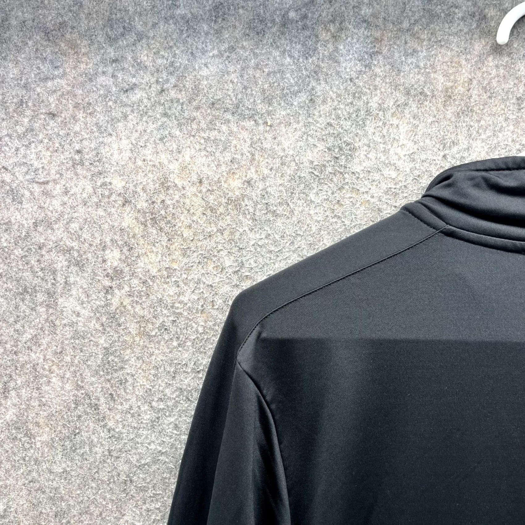 Nike Nike Sweatshirt Womens XL Black Full Zip Swoosh Logo Fleece Athletic Track Knit Size XL / US 12-14 / IT 48-50 - 3 Thumbnail