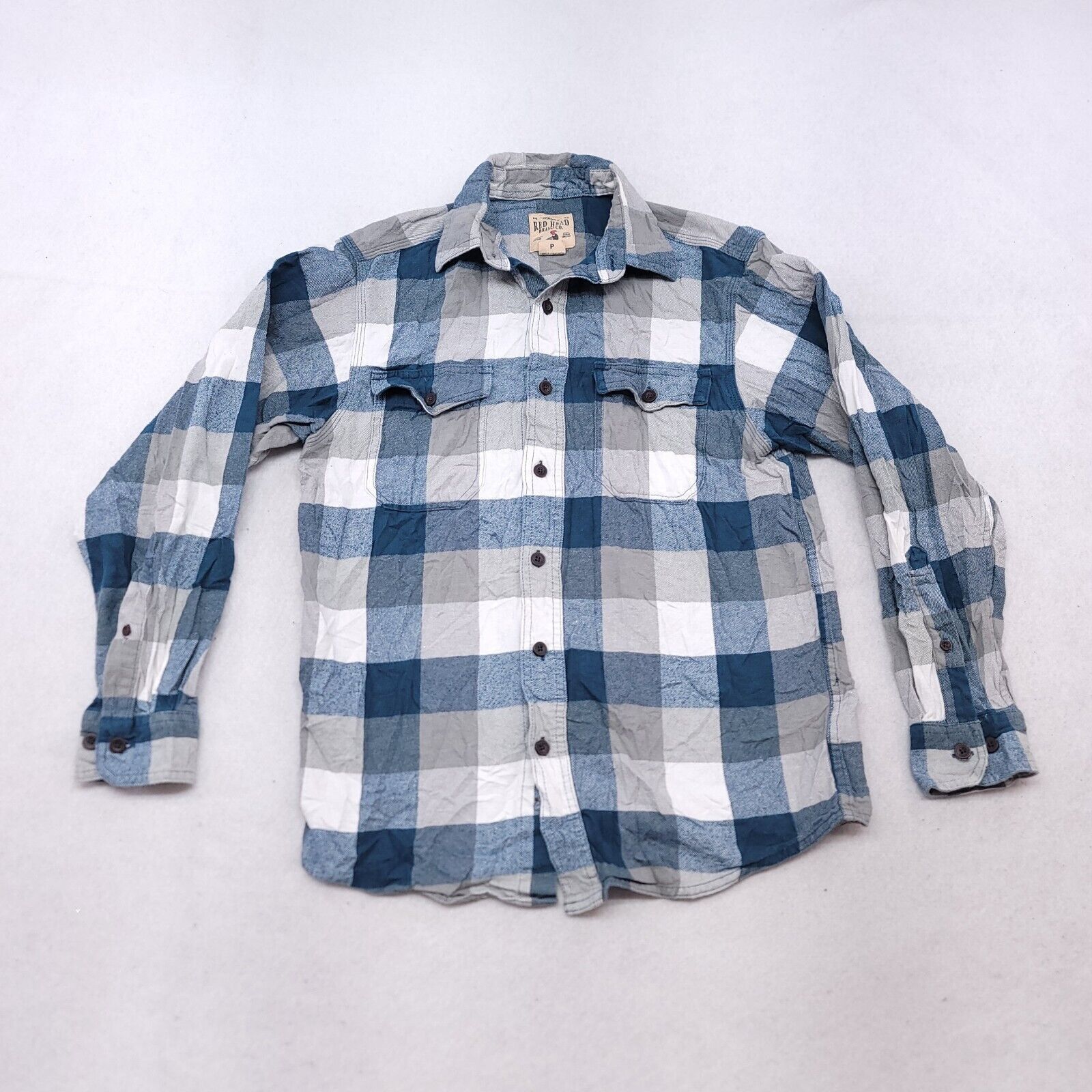 Redhead RedHead Gingham Flannel Button Up Shirt Mens Size S White Size US S / EU 44-46 / 1 - 2 Thumbnail