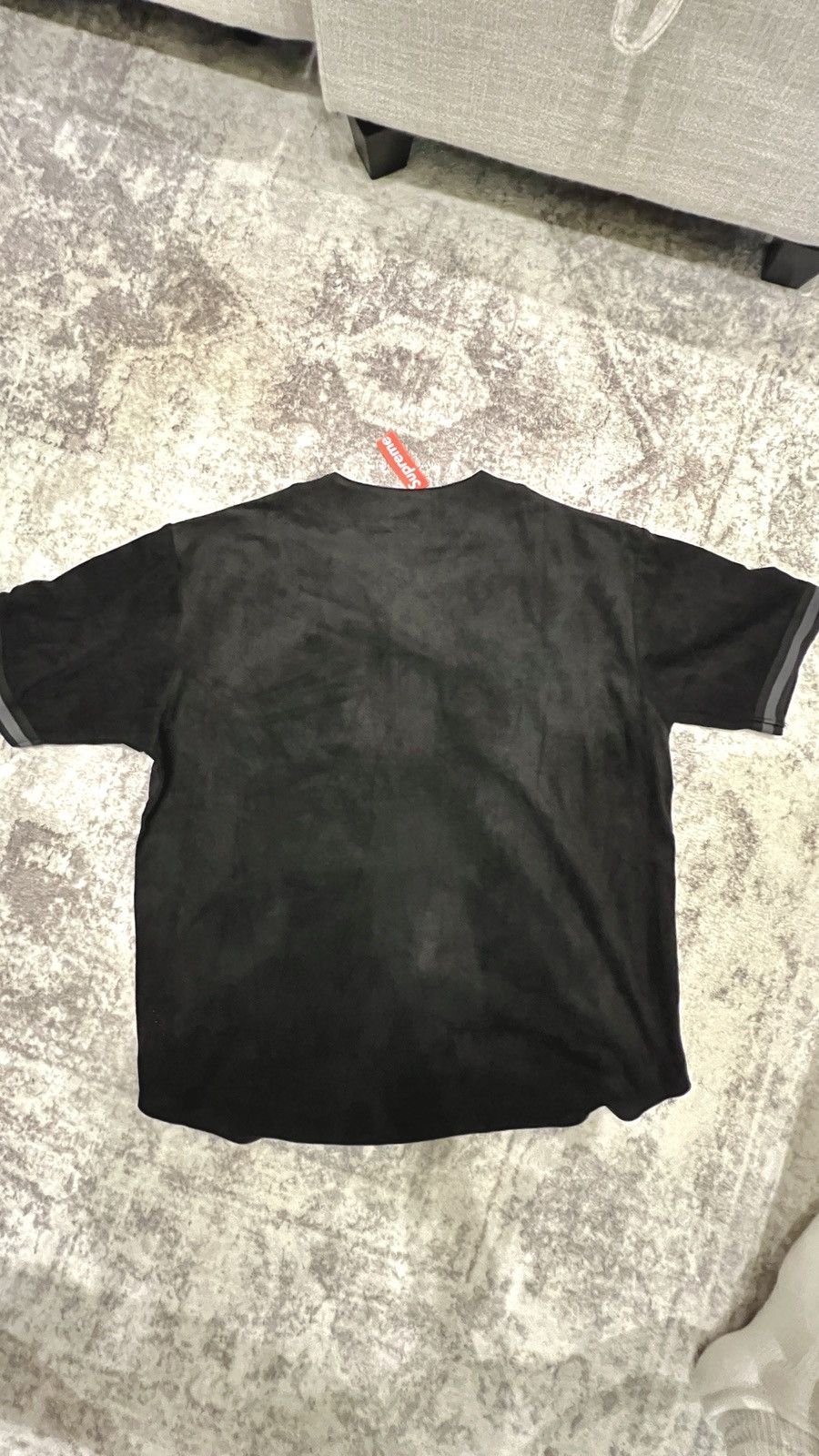 Supreme Supreme Ultrasuede Mesh Baseball Jersey Black Size US M / EU 48-50 / 2 - 6 Thumbnail