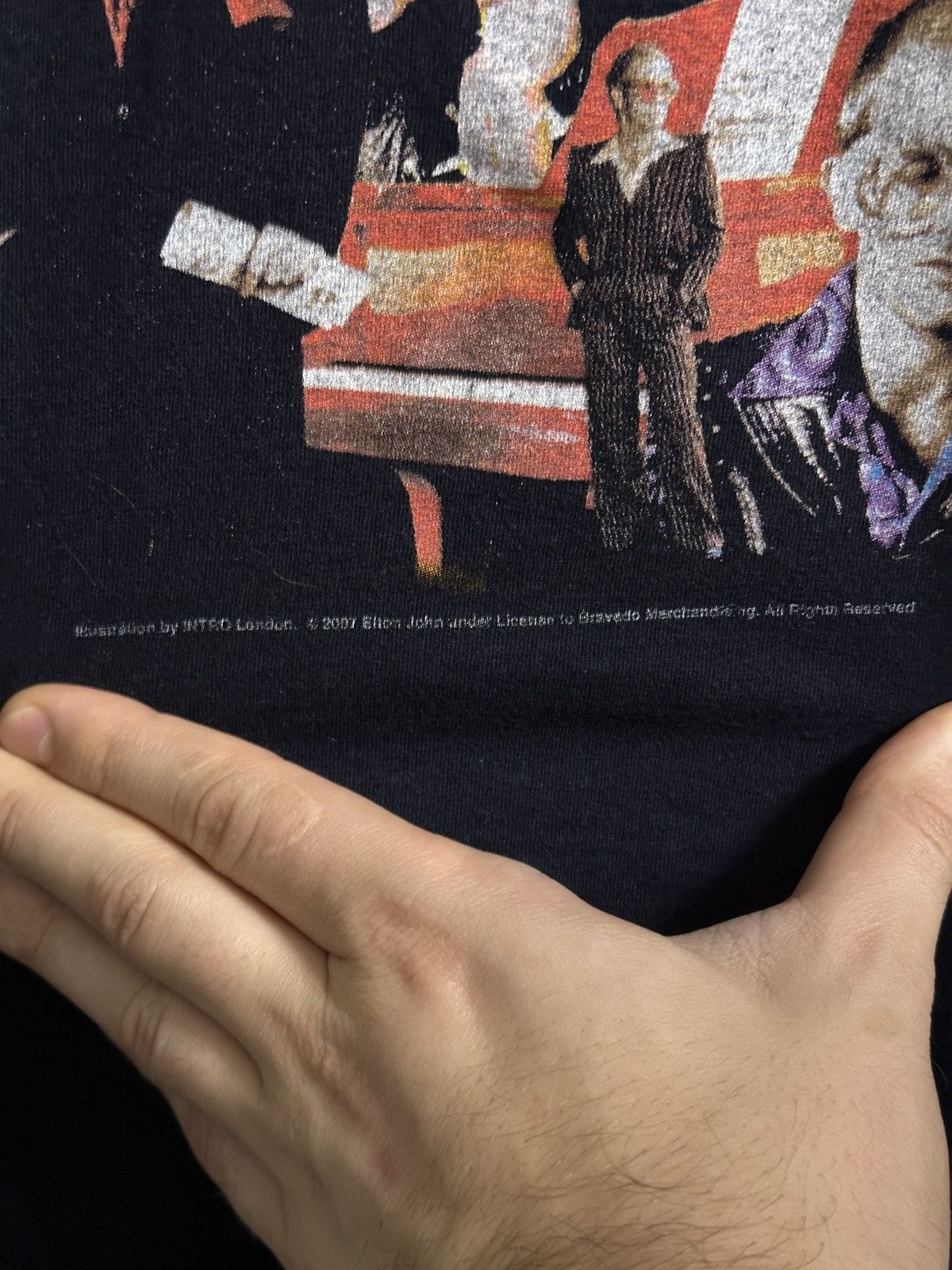 Band Tees Rare Vintage T-Shirt Tour Elton John Rocket Man 2008 Size US S / EU 44-46 / 1 - 4 Thumbnail