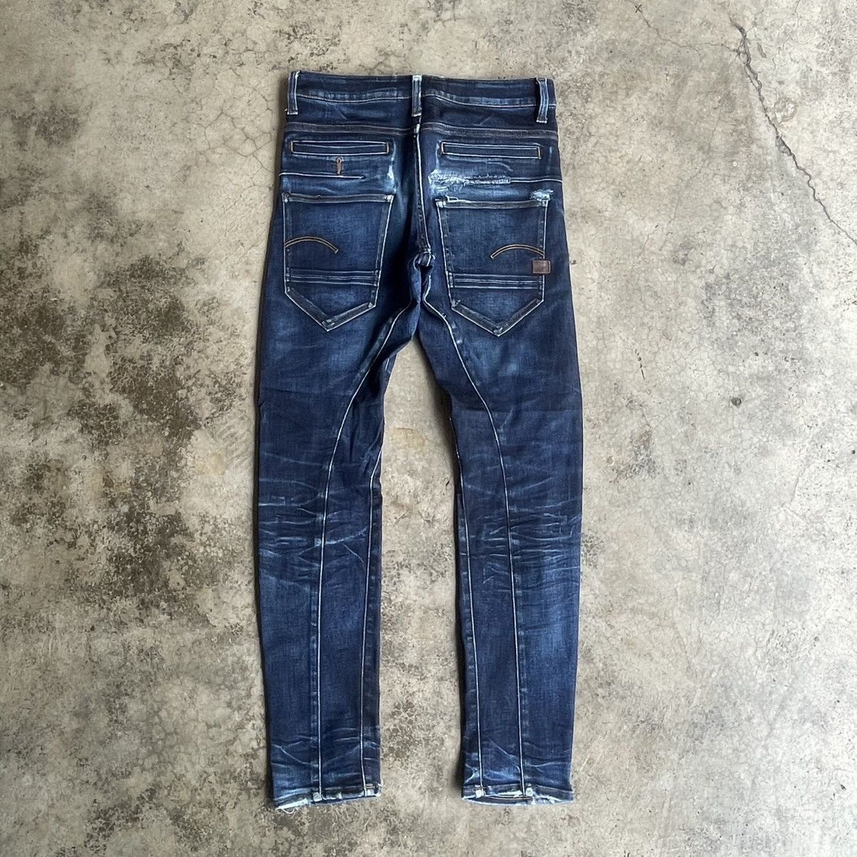 G-Star 🔥🇯🇵G Star Stoned Washed Ripped Distress Skinny Bikers Jeans Size US 30 / EU 46 - 4 Thumbnail