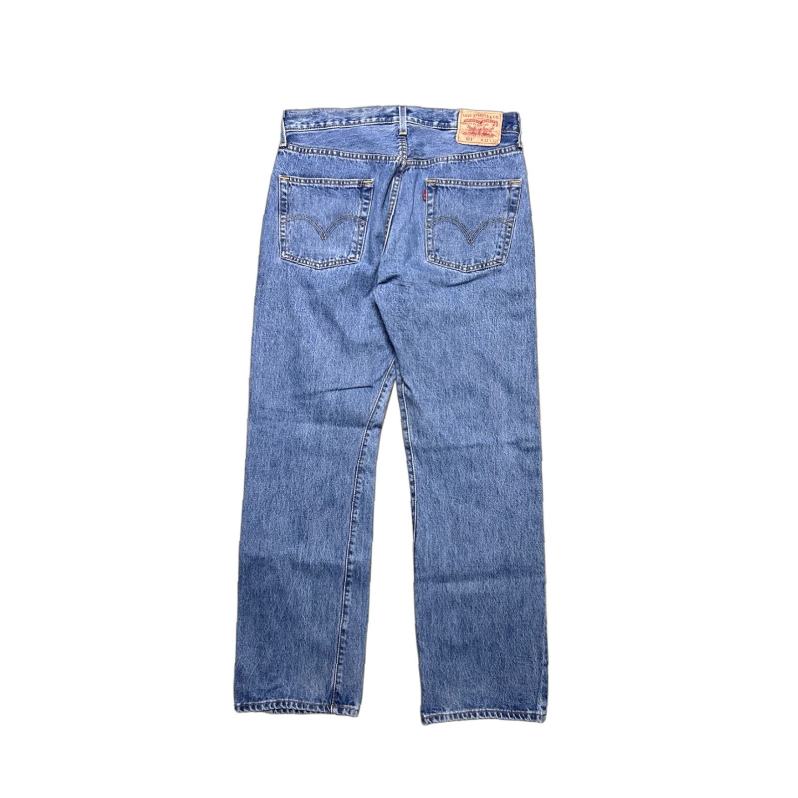 Levi's VINTAGE Levi’s 501 XX Jeans Straight Leg Men's 90s Medium Wash 32x31 Blue Button Fly 501XX Casual Classic 90s Mens Size US 32 / EU 48 - 1 Thumbnail