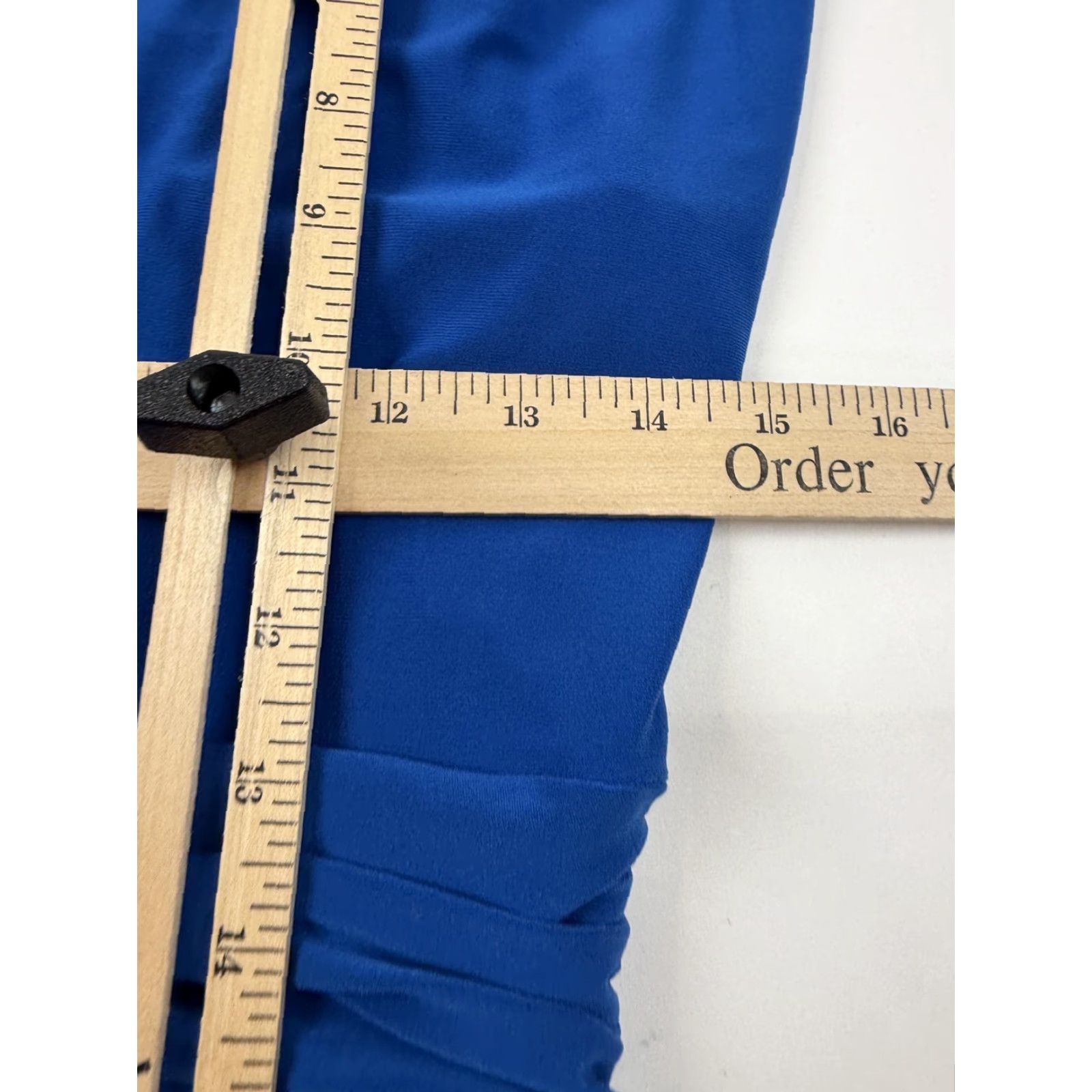 Ralph Lauren VINTAGE LRL Ralph Lauren Dress Womens 10 Blue Sleeveless Ruched Faux Wrap Sheath Size L / US 10 / IT 46 - 5 Thumbnail
